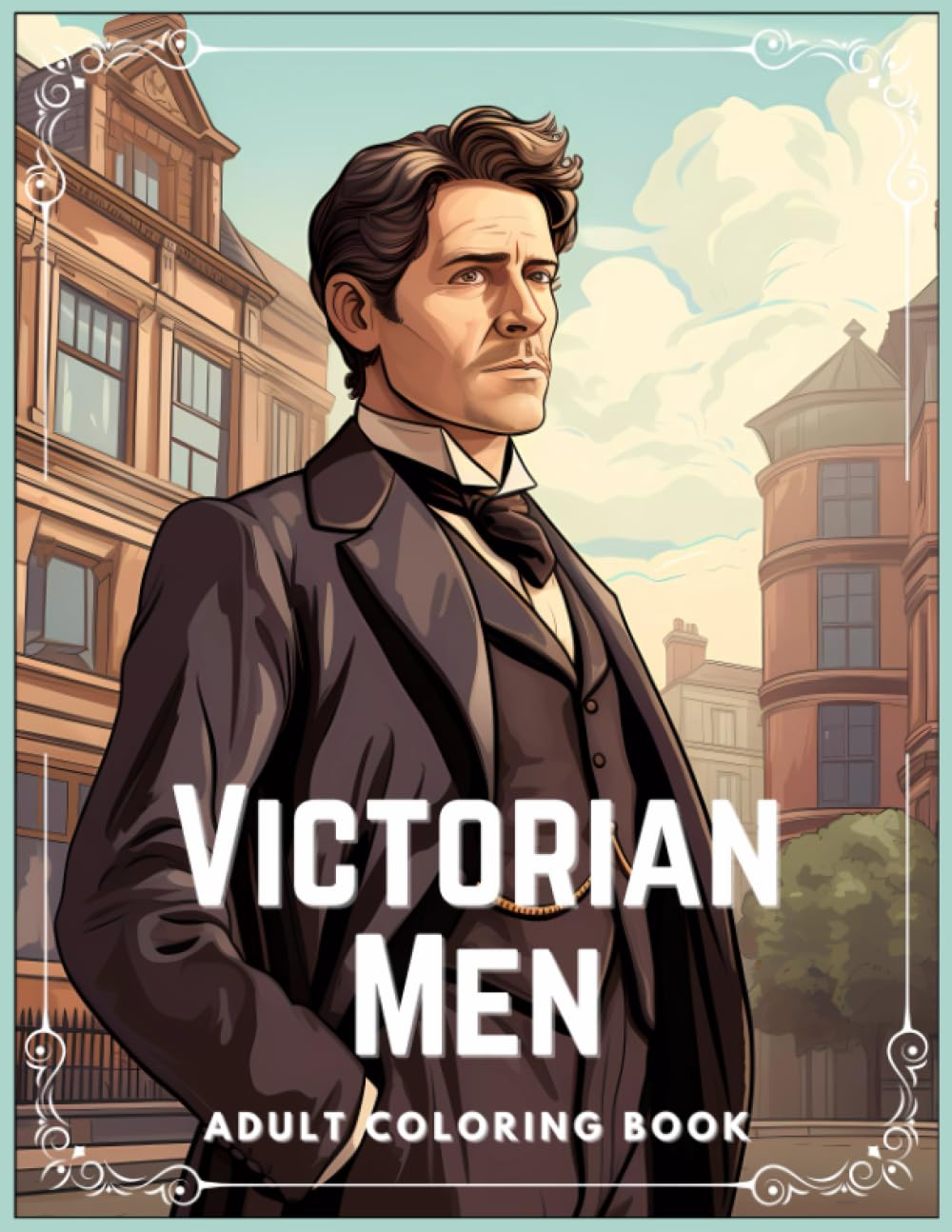 Victorian Men: Adult Coloring Book: Immerse in Victorian charm: Elegant men, intricate designs. A coloring journey through timeless masculinity - for adults.