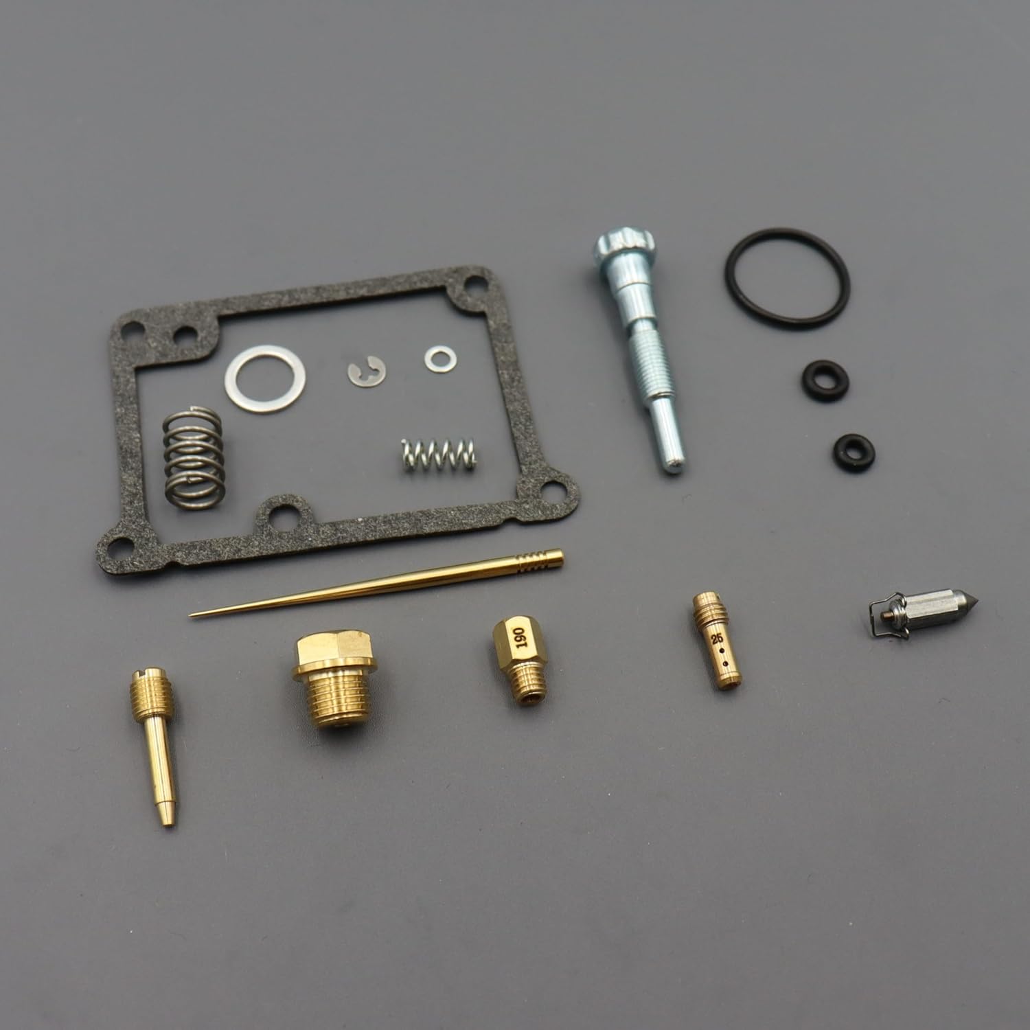 Carburetor Rebuild Kit for Kawasaki KX65 2002-2009, Carb Repair Complete Master Rebuild Kit with Main Jet#190 Pilot Jet#25 Dirt Bike Carburetor Parts
