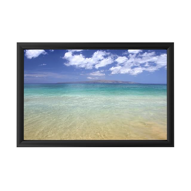 Trademark Fine Art Pierre Leclerc Hawaii Blue Beach - Backlit LED Lightbox with Metal Frame - Ready to