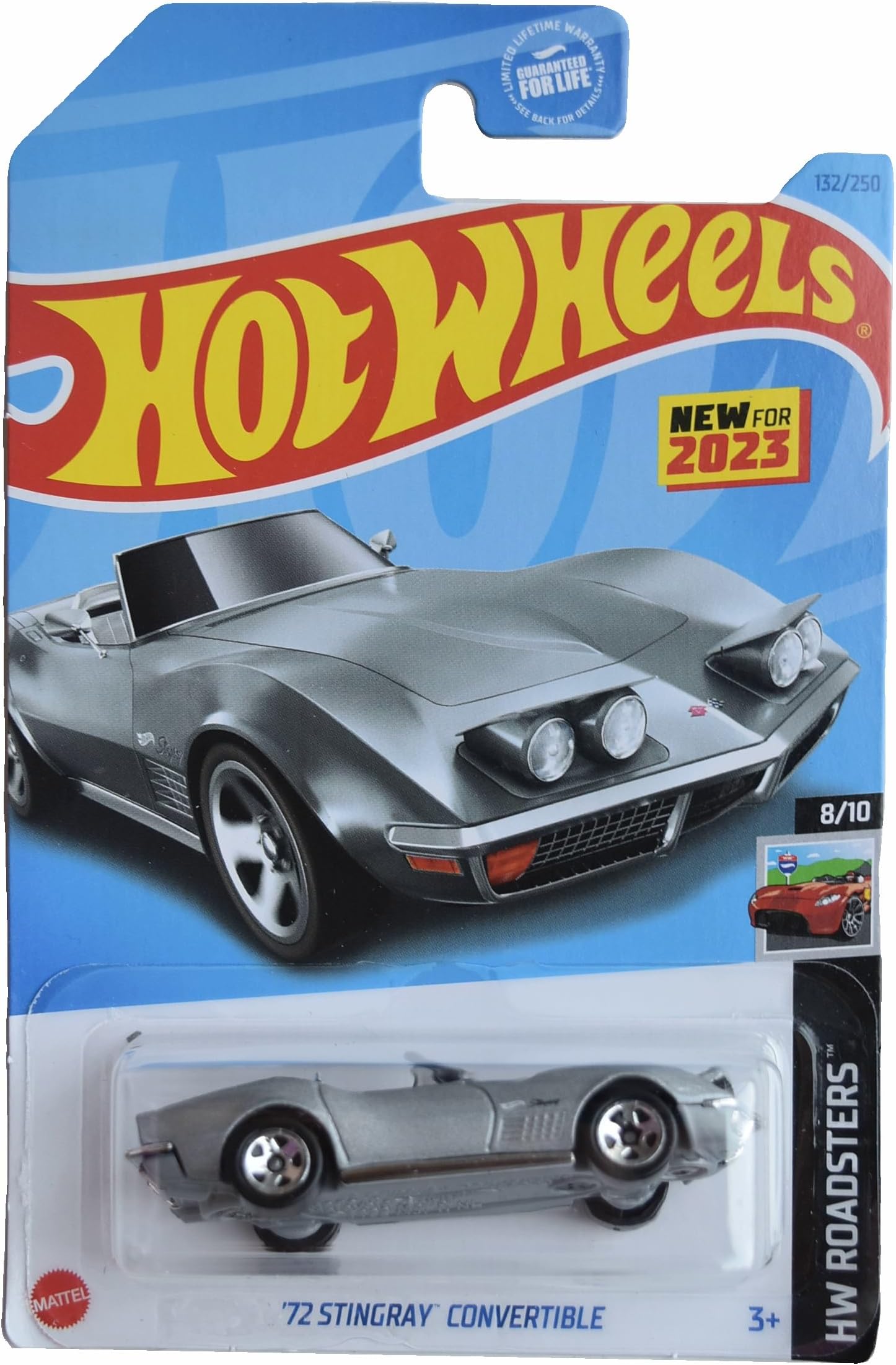 72 Stingray Convertible, HW Roadsters 8/10 [Silver] 132/250