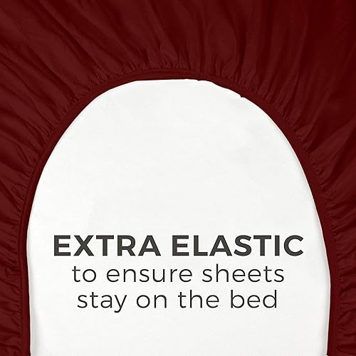 Miniatura 4 de Sábana bajera ajustable California King  Sábana inferior  Sábana bajera California King  Calidad de hotel cepillada 1800, suave, resistente a las