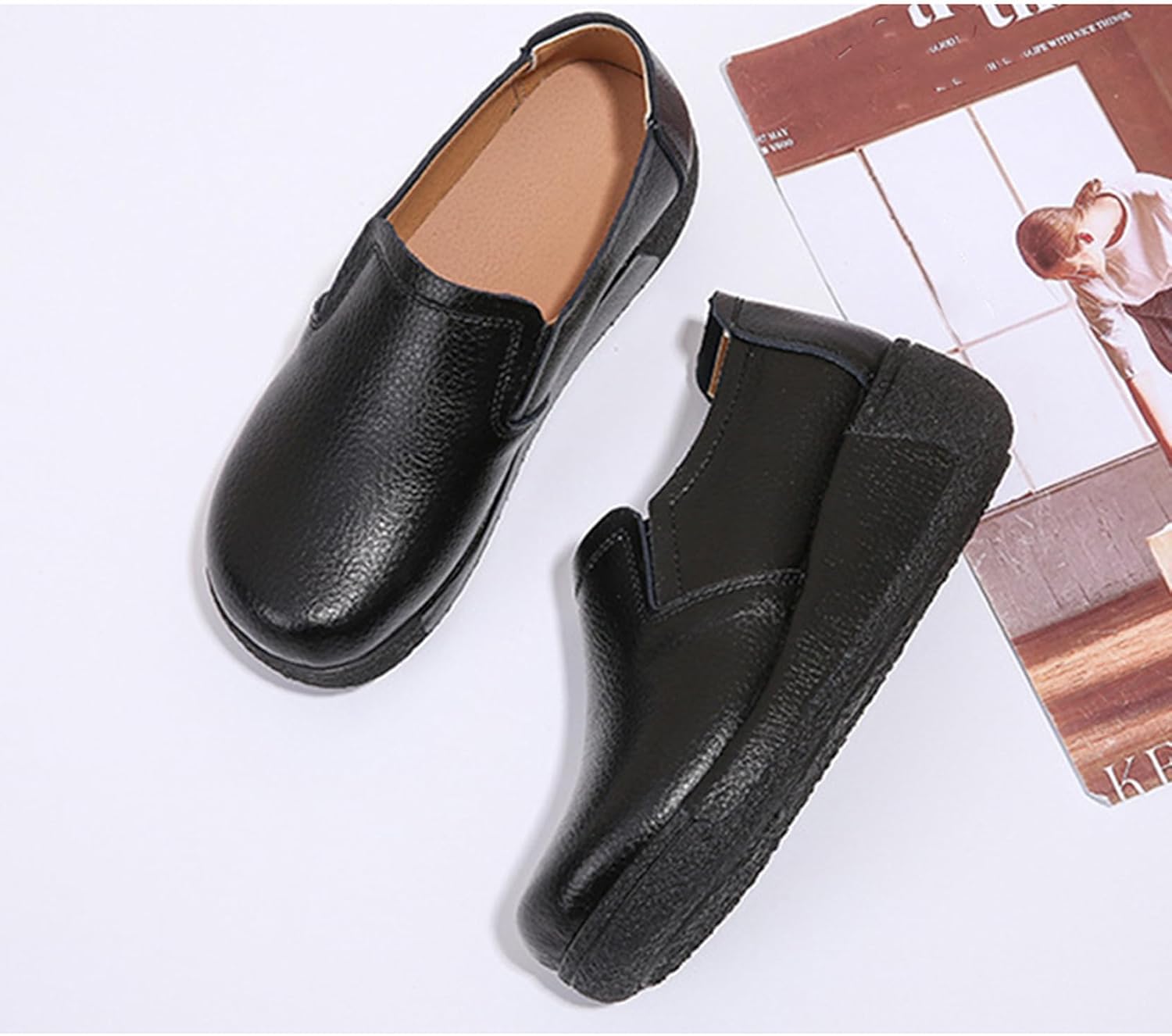 [ダキシ] ウェッジソール スリッポン スニーカー 厚底 レディース カジュアルシューズ モカシン 可愛い ローファー フォーマル