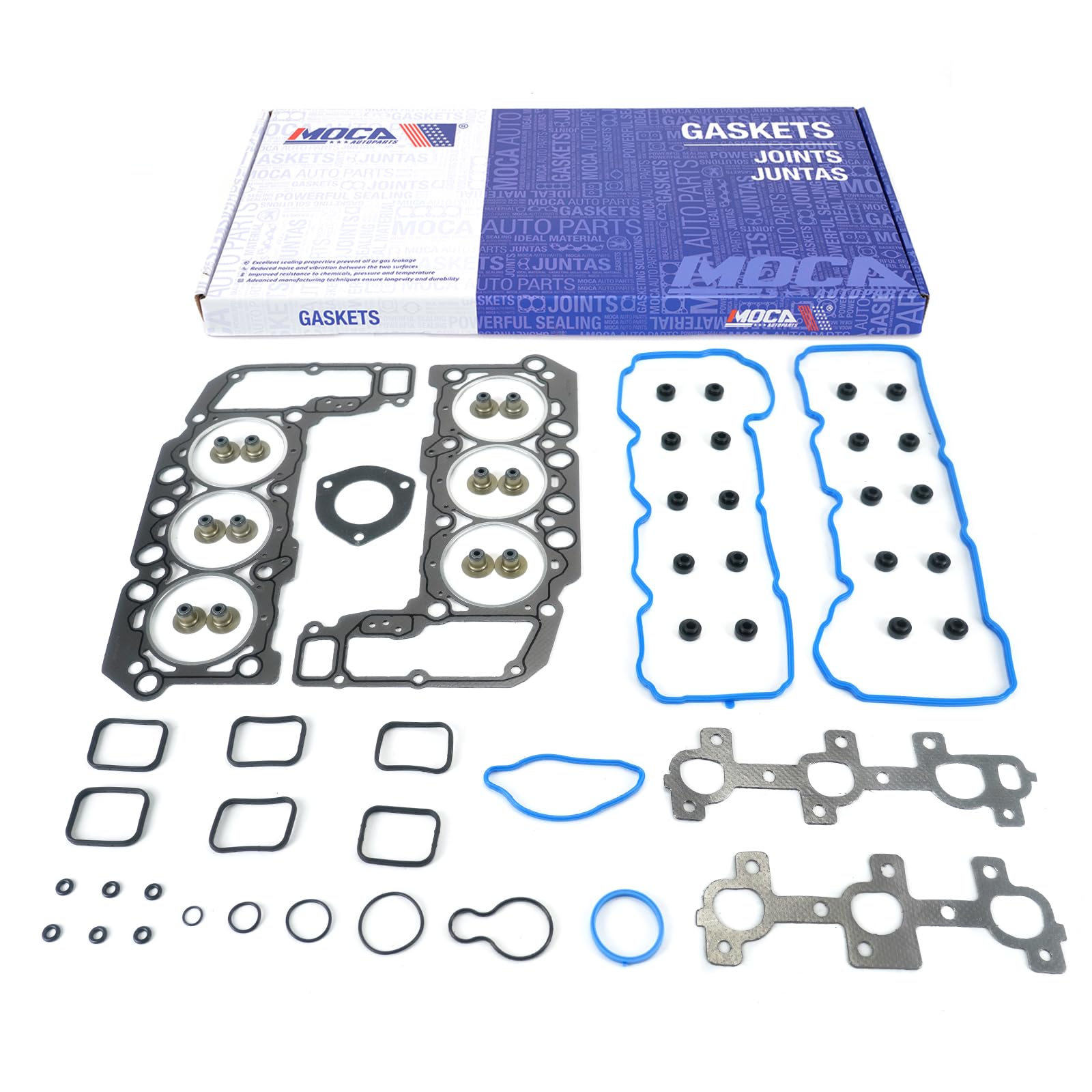 MOCA Head Gasket Set Compatible with 11-12 for Ram 1500 3.7L, 06-09 for Mitsubishi Raider 3.7L, 05-10 for Jeep Grand Cherokee 3.7L, 05-10 for Dodge