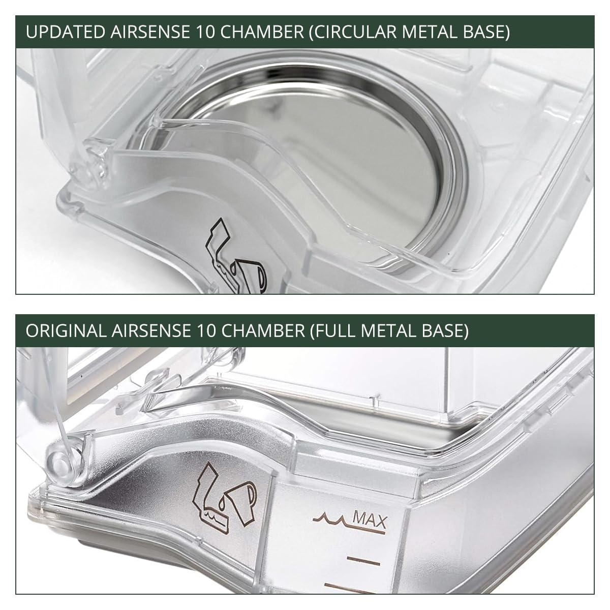 Updated Standard-Wasserkammer für AirSense 10 & AirCurve 10 HumidAir-Luftbefeuchter