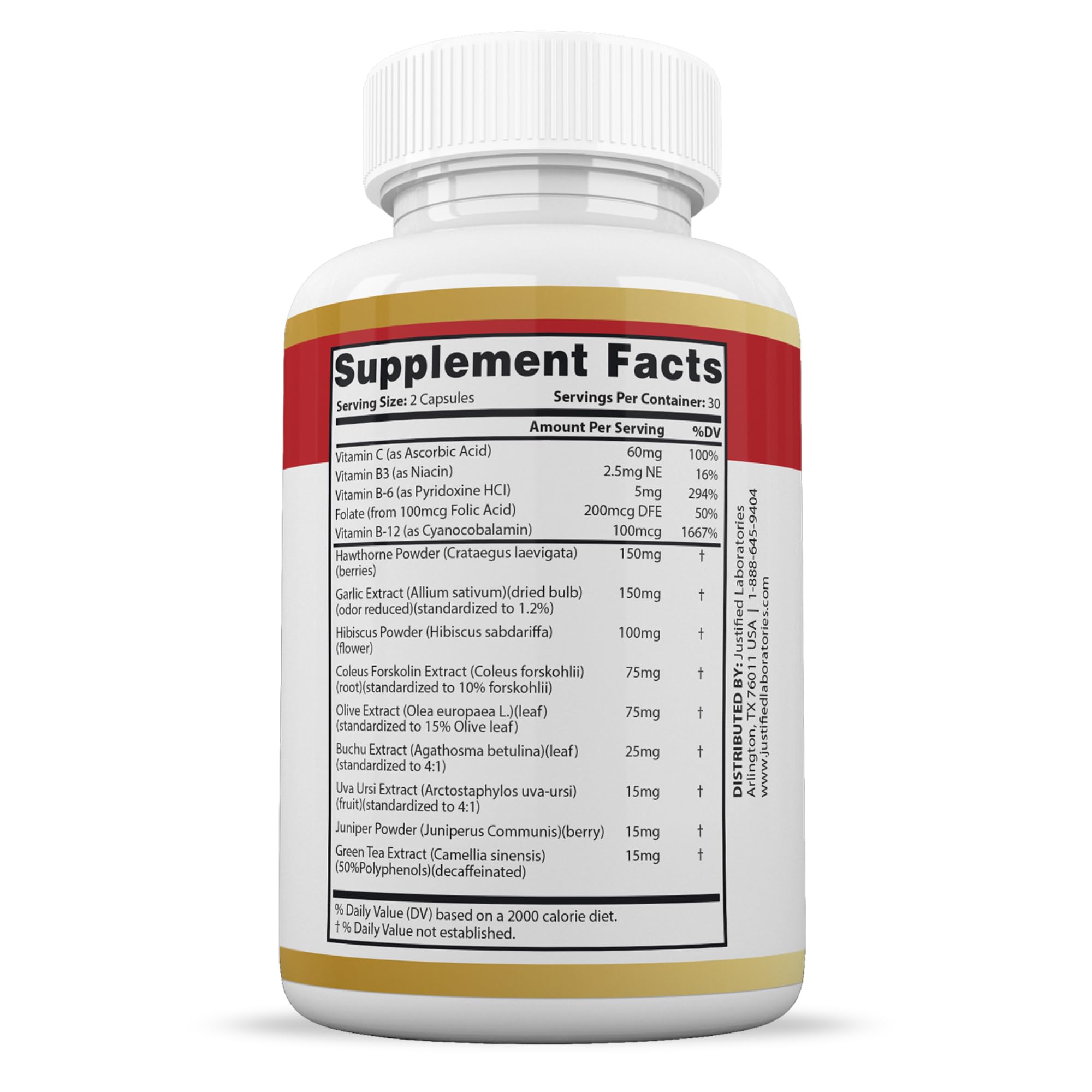 Justified Laboratories Blood Balance - 60 Capsules, Pack of 2 - Advanced Circulatory Support Formula with a Blend of Herbs & Vitamins - 60 Servings — Amazon image 6
