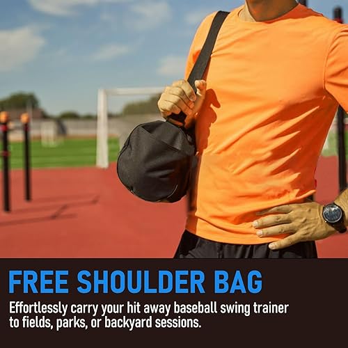Miniatura 5 de Entrenador portátil de béisbolsóftbol con pelota atada, sistema de entrenamiento de swing de béisbol, fácil configuración en entrenamiento de bateo