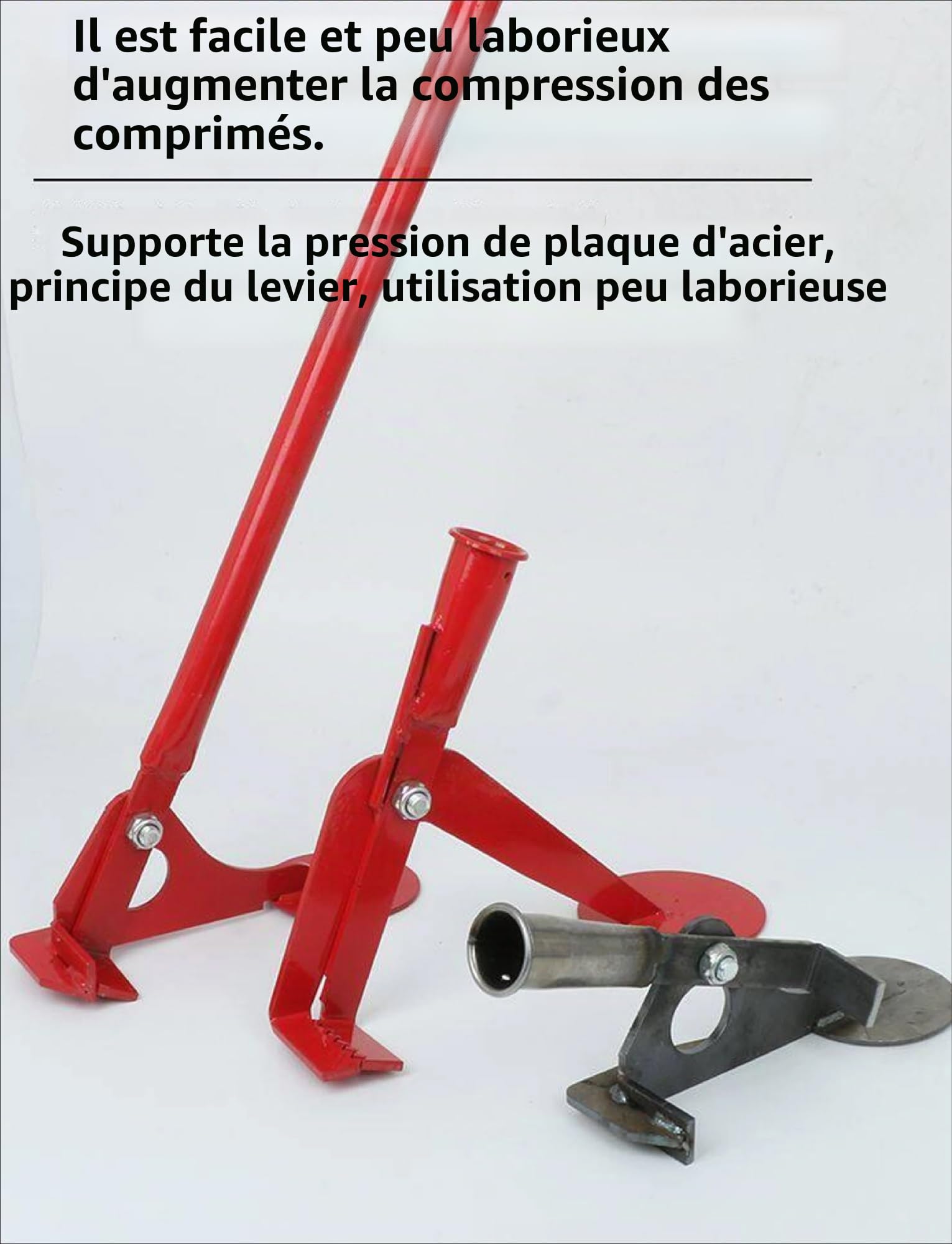 Extracteur de racines d'arbre portable, arracheur de souches manuel avec pince réglable et poignée antidérapante, outil d'extraction de poteaux de clôture et de jeunes arbres