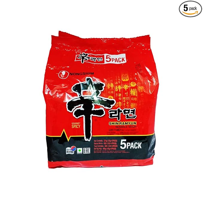 Shin Ramyun Korean Style Spicy Noodle Soup Instant Noodles, 21.16 oz / 600 g