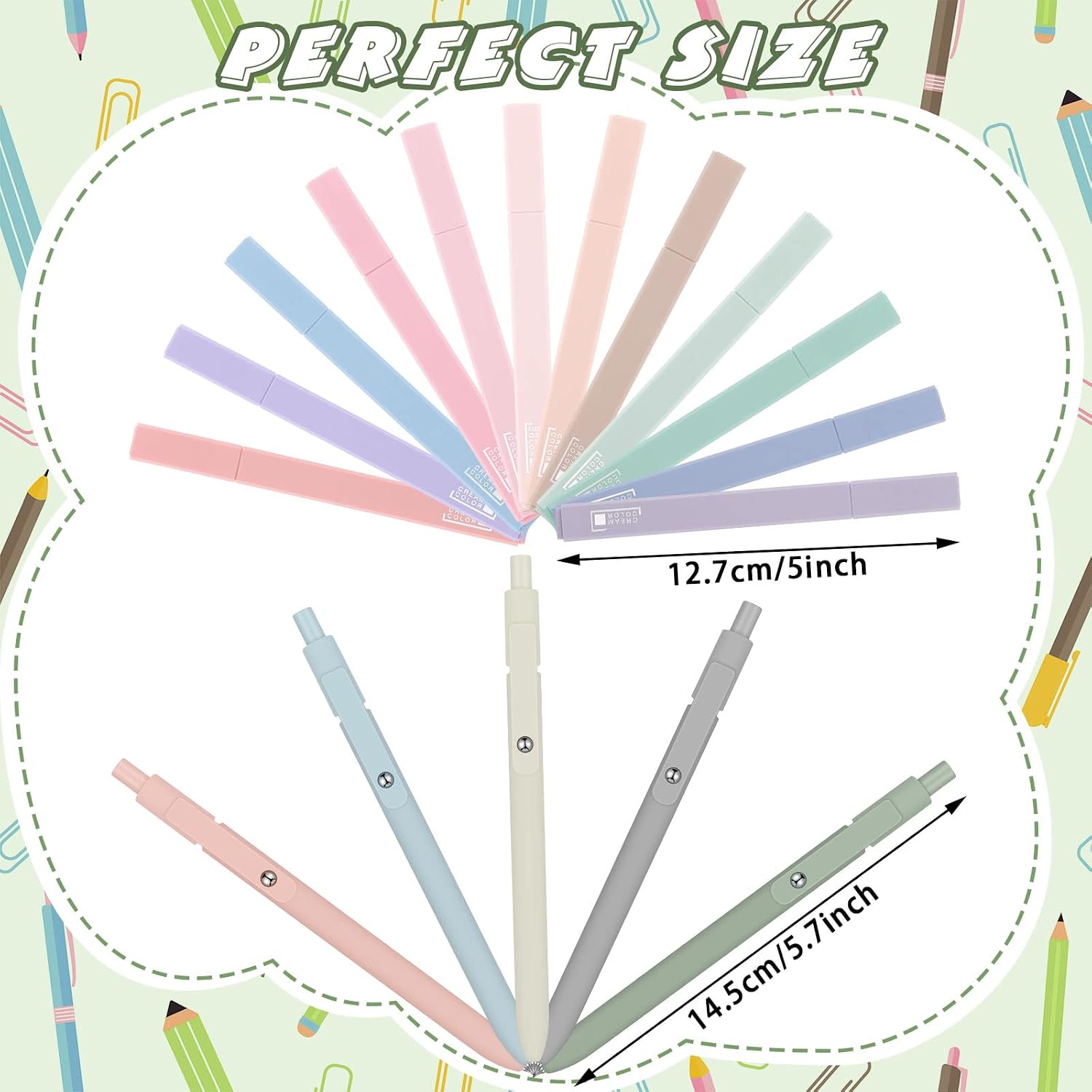 17 Pack Bible Highlighters and Pens Set No Bleed 12 Pastel Highlighter Colored Markers 5 Black Ink Pens for Bible Study Journaling School and Office Supplies Gifts for Graduation Back to School image 2