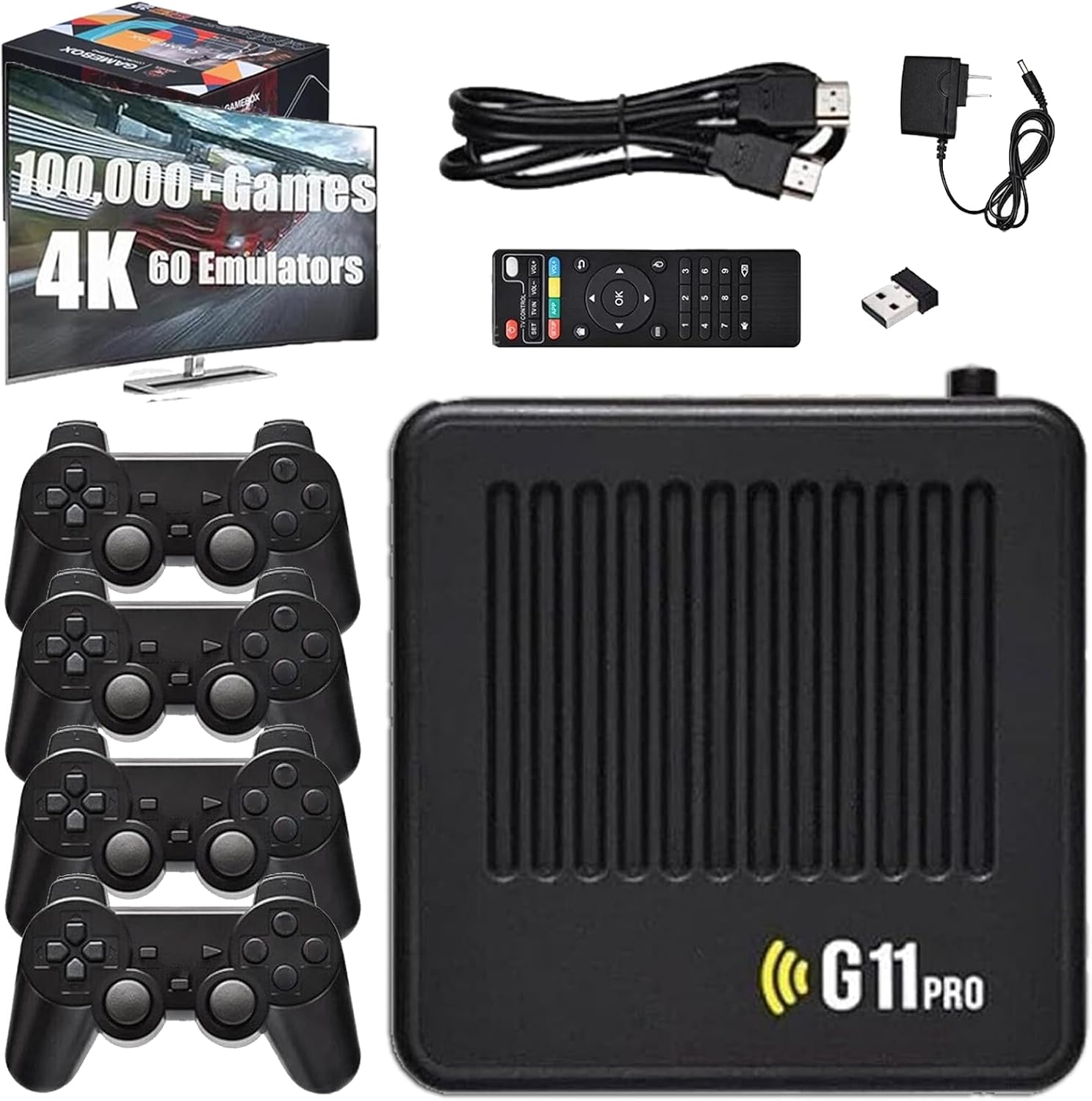 G11 Pro Game Box with 100000 Games, Plug and Play Video Game Console ...