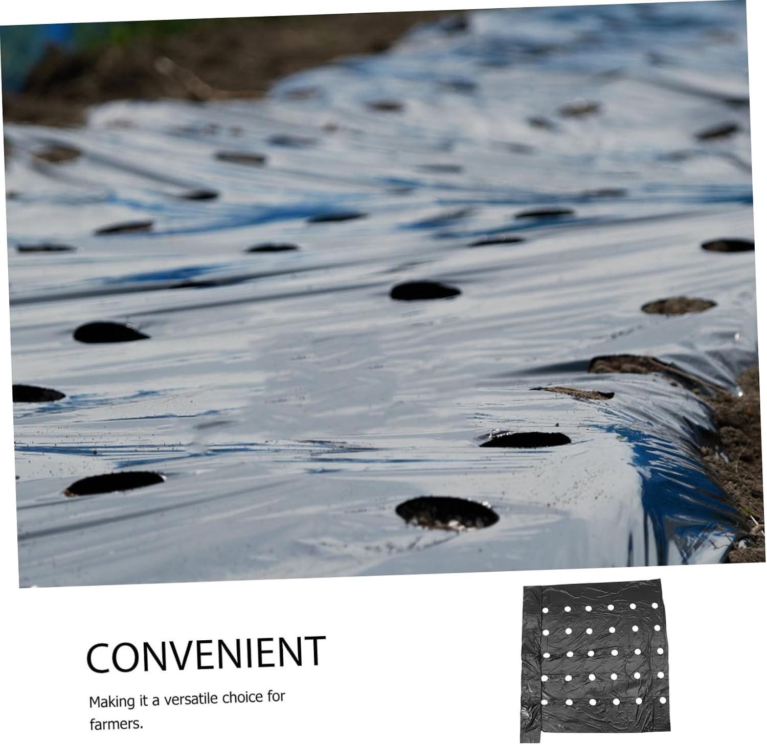 BESPORTBLE Pe Agricultural Perforated Mulching Film Thermal Insulation for Cropland Pe Material for Irrigation Ventilation for Export and Soil Temperature Regulation
