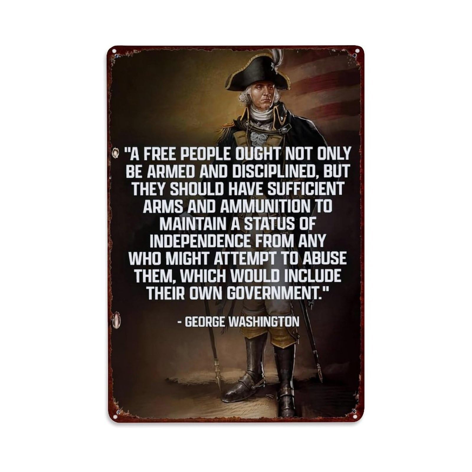 Jdfenggu Vintage Historical Figure Quote Background Retro Metal Tin Sign, Decor Art Poster For Bar, Home, Man Cave, Kitchen, Laundry Room Gift 8X12inch