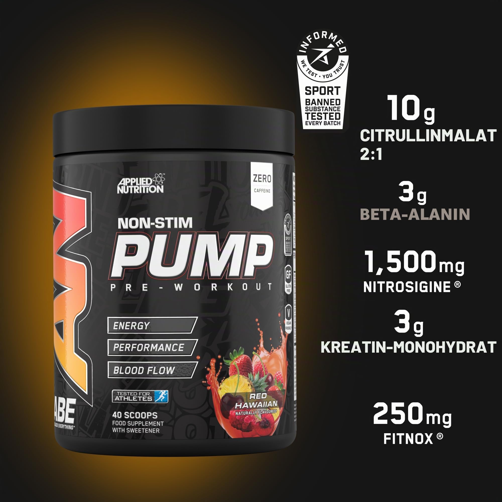 Applied Nutrition ABE Non-Stim Pump (40 Serv) Red Hawaiian