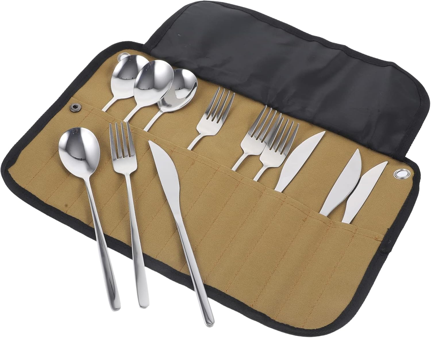 Camping Cutlery Set Portable Picnic Utensils with Storage Organizer for Outdoor Adventures Includes Chopsticks Spoon Fork for Camping Hiking and Travel
