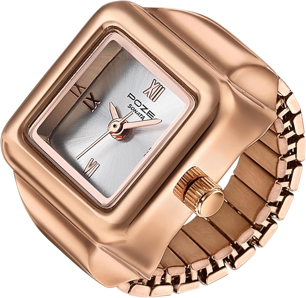 Sonata Ring It 2.0 Quartz Silver Square Dial Women's Watch | Metal