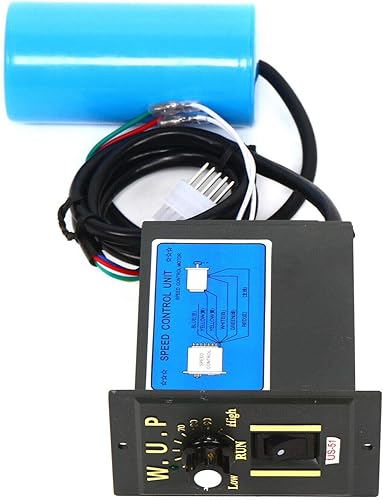 Miniatura 14 de Motor de engranaje de 110 V CA Motor reversible + controlador de velocidad variable Motor de velocidad ajustable monofásico 1:10, motor de reducción