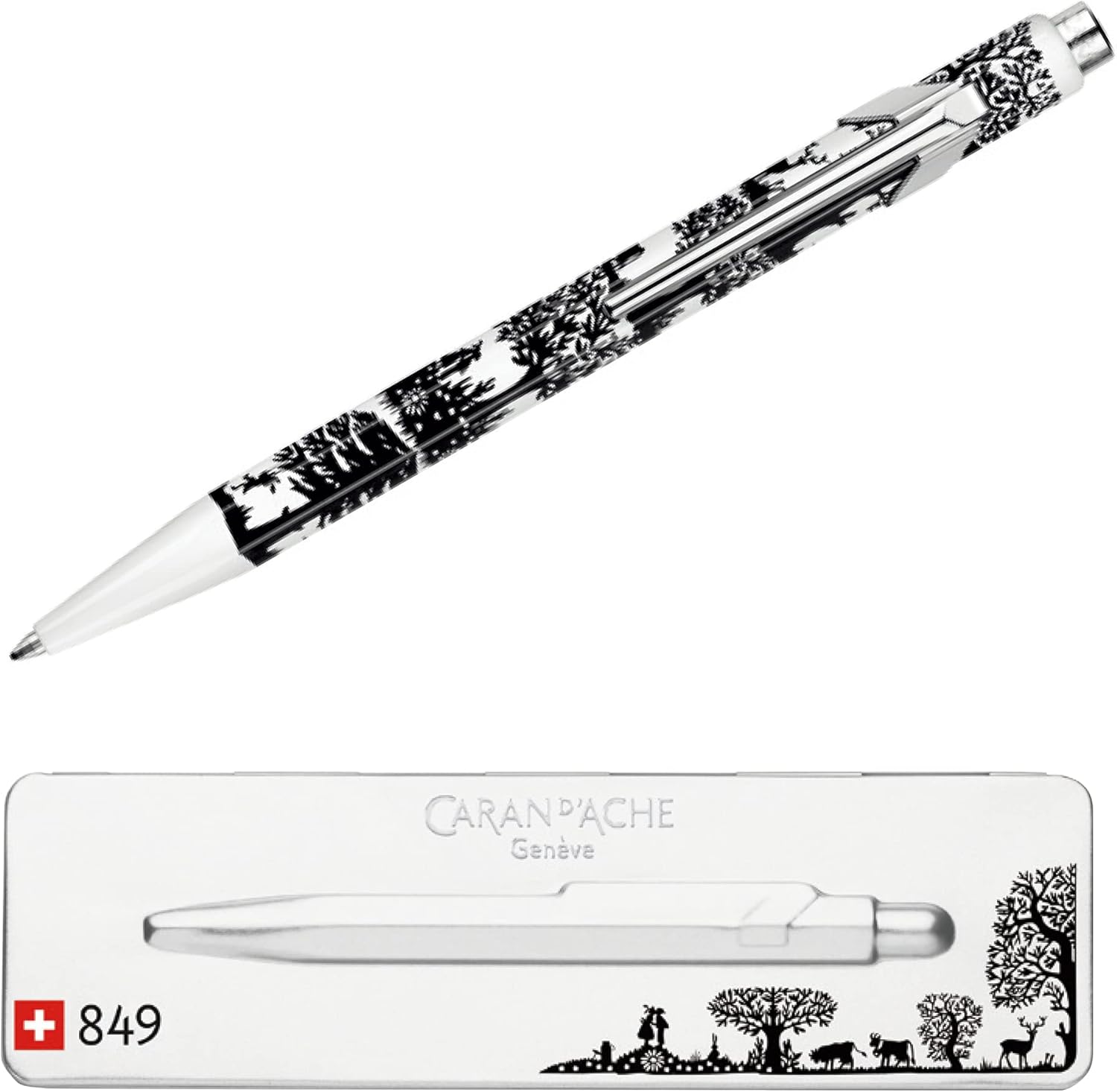 CARAN D'ACHE NF0849-754 Caran d'Ache Ballpoint Pen, Oil-Based, Popline, Totally Switzerland Rapoya