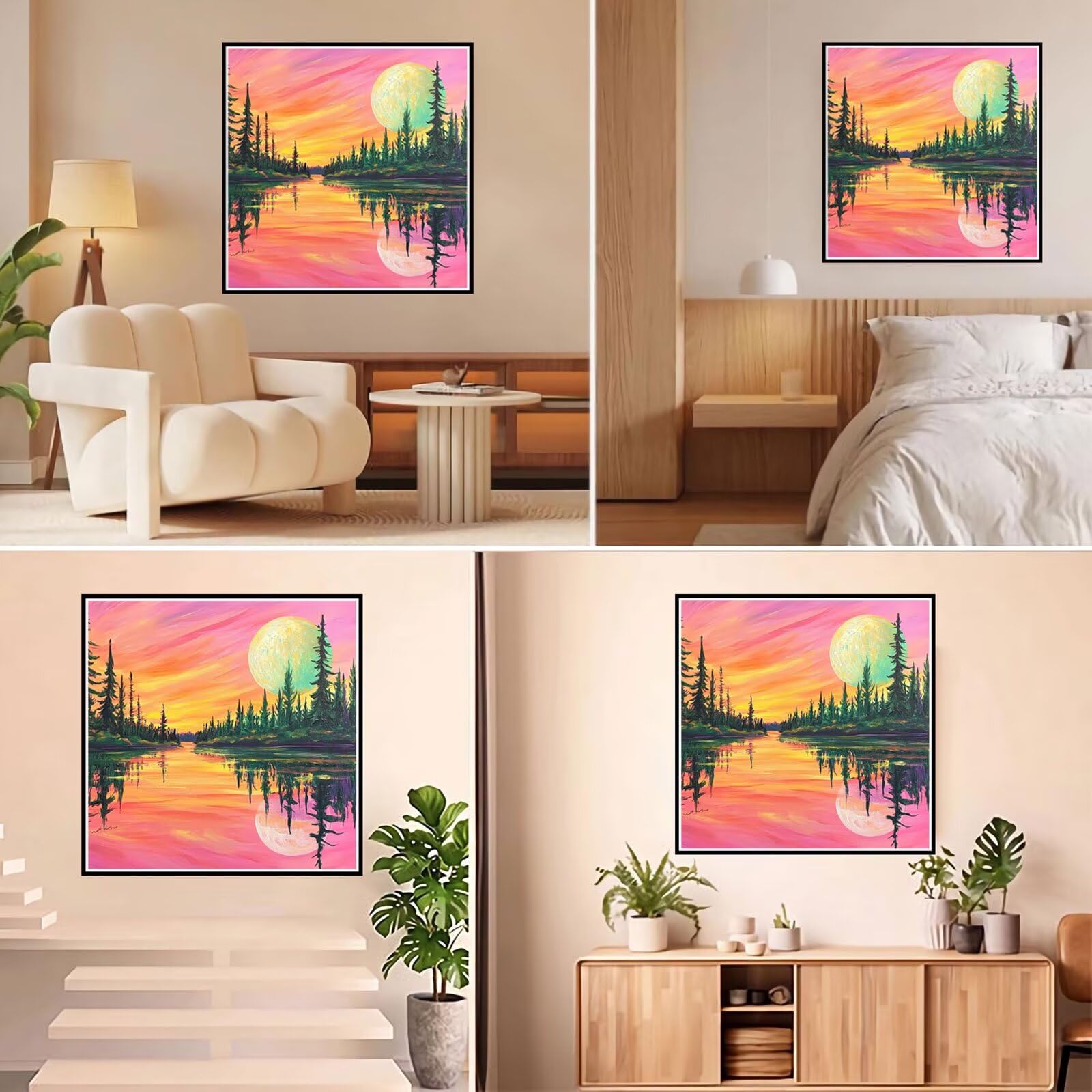 Diamond Painting Adulti, Mare Diamond Painting Kit Completo, 5D Pittura Diamante Bambini Attività Manuale Creativa e Idea Regalo, Diamantini Crystal Art Tela Fai Da Te Kit 100x100cm Luna FX#493