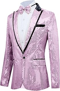 Chaqueta de punto ligera para hombre, de verano, para hombre, color rosa y plateado, para actuaciones escénicas masculinas, corte estrecho, informal, cómoda