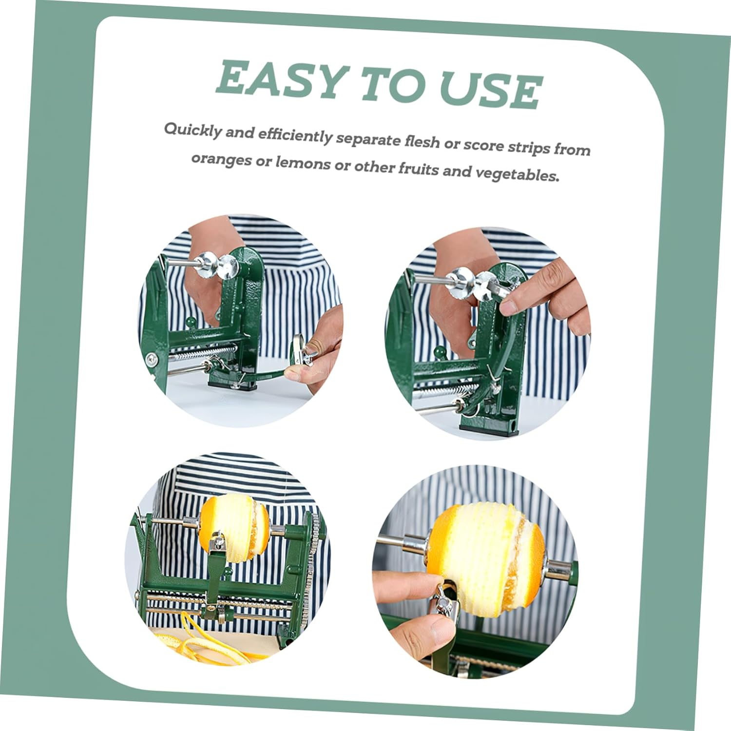 Wakauto Hand Orange Peeler Machine Heavy Duty Die Cast Alloy Multifunction Fruit and Vegetable Peel Remover for Efficient Peeling and Slicing for Home and Commercial Use