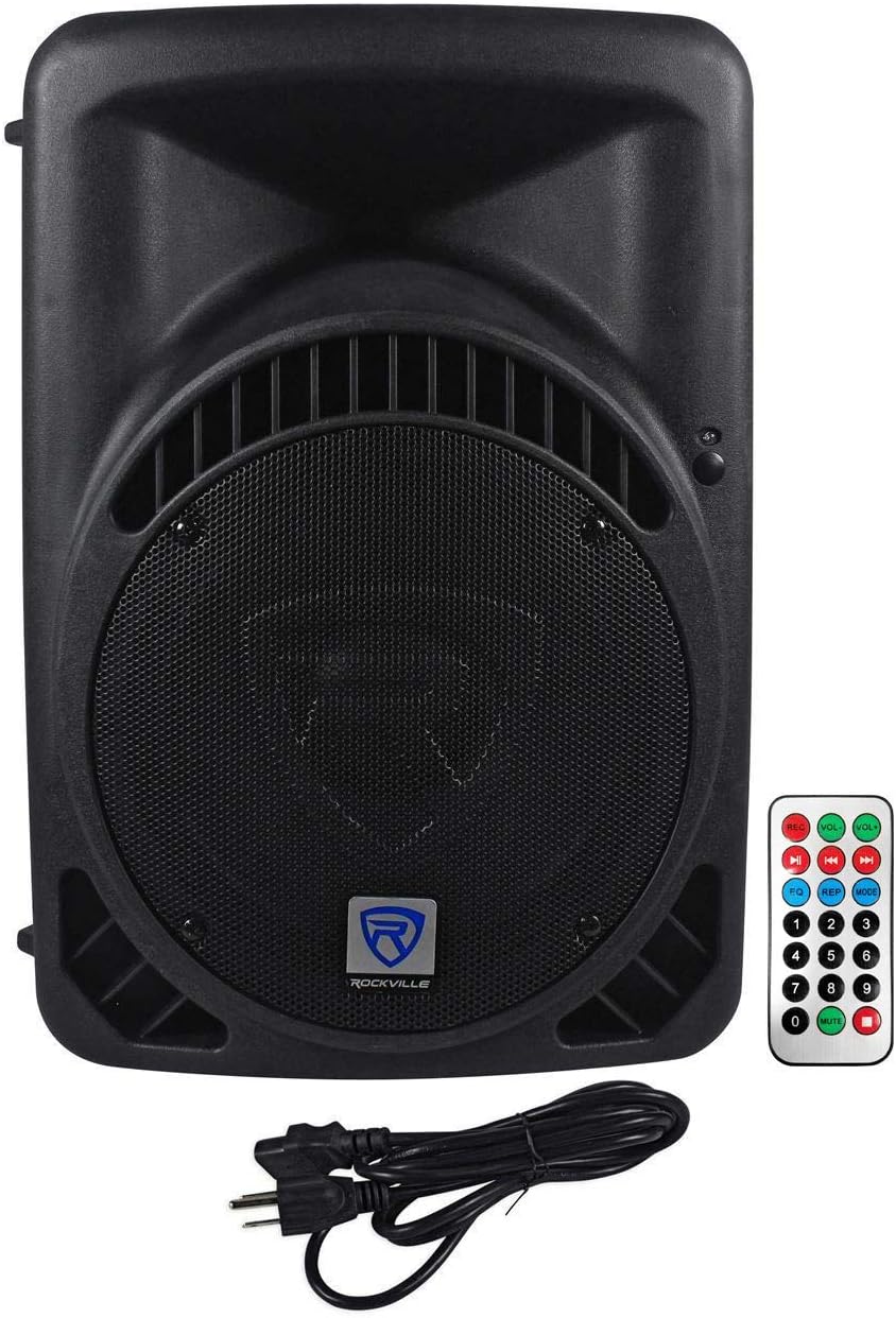 Rockville RPG12BT 12" Powered 800W DJ PA Speaker BlueTooth, USB, SD, EQ, Remote