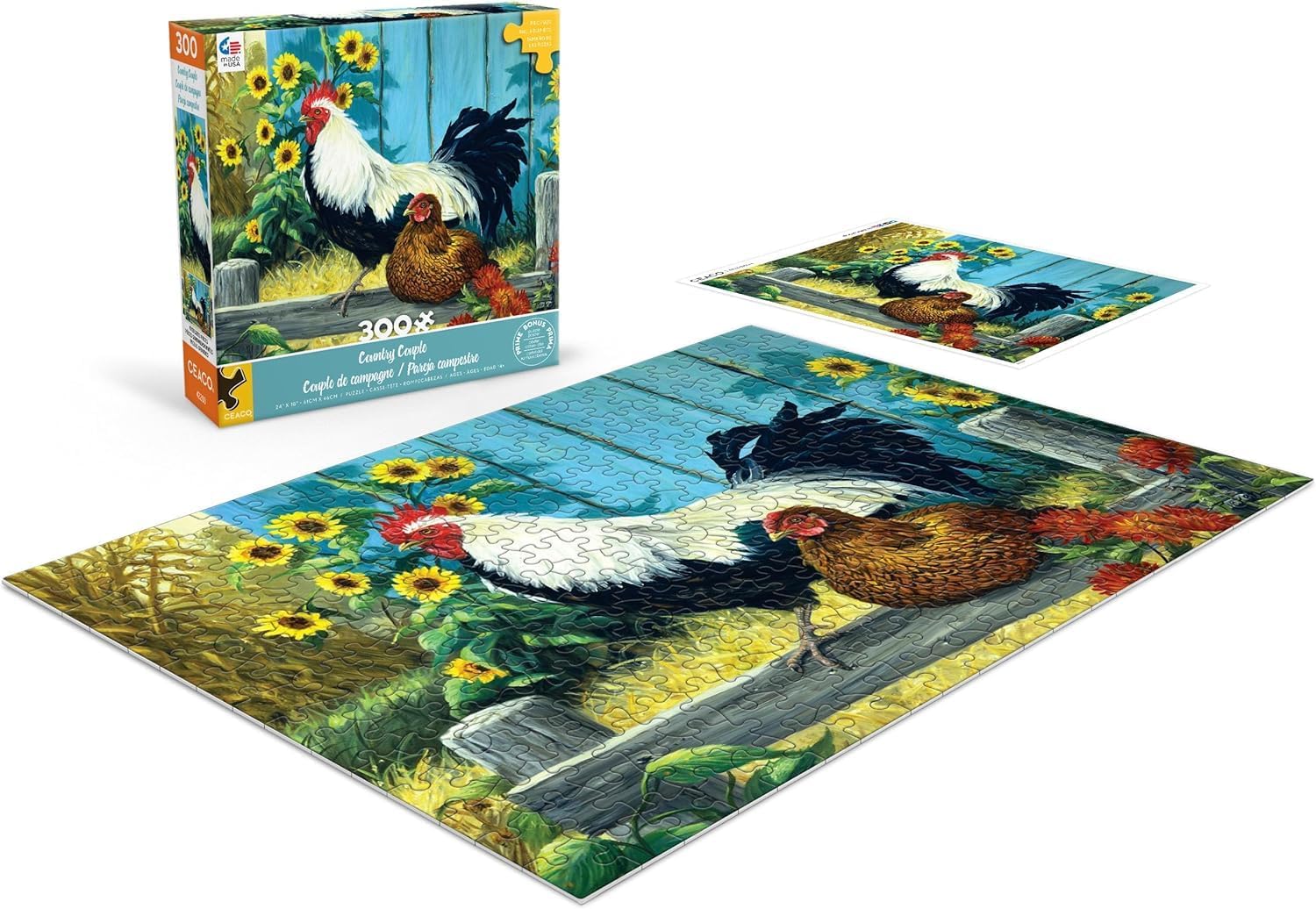 Ceaco - Country Couple - 300 Oversized Piece Jigsaw Puzzle