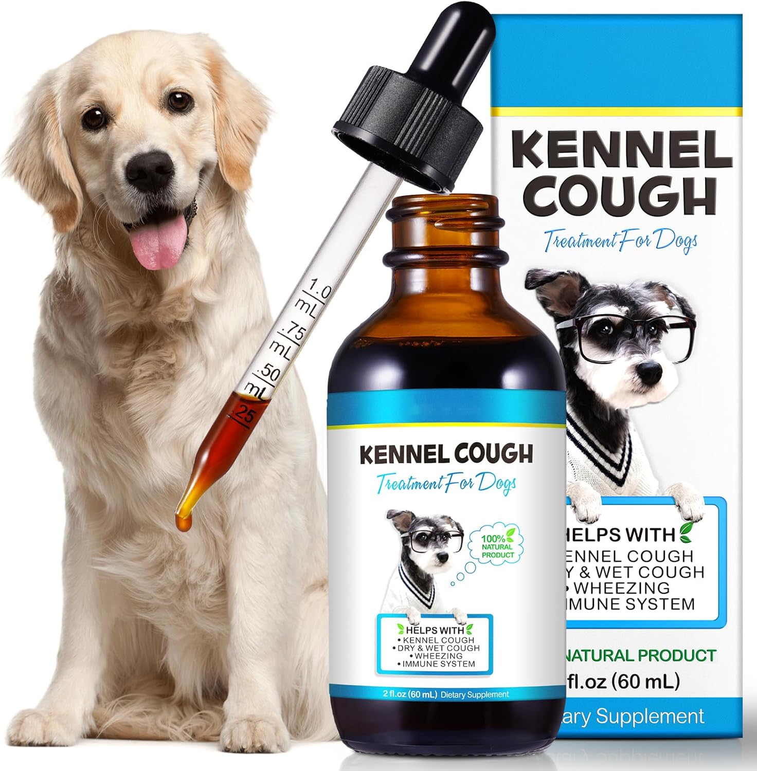 Kennel Cough Treatment for dogs Supports Healthy Breathing and Immune System