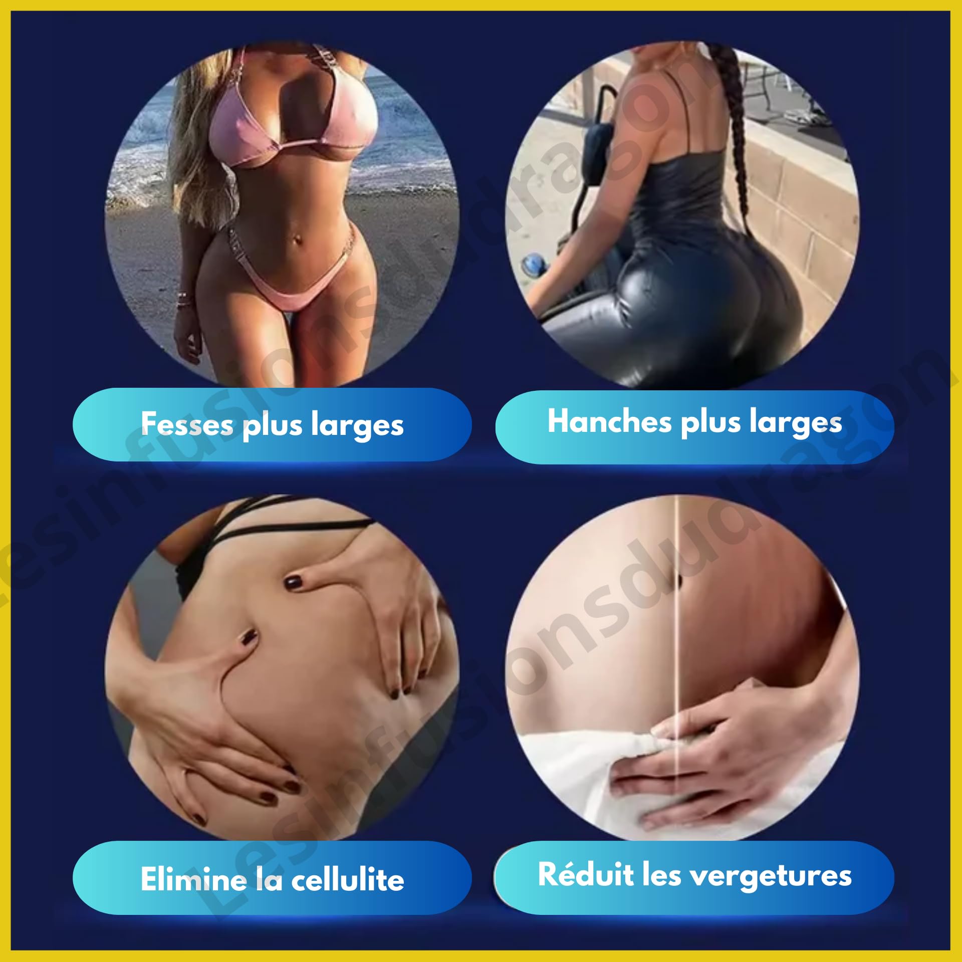 6 cajas : 3 DAYS HIP, Suplemento alimenticio para aumentar las nalgas y las caderas