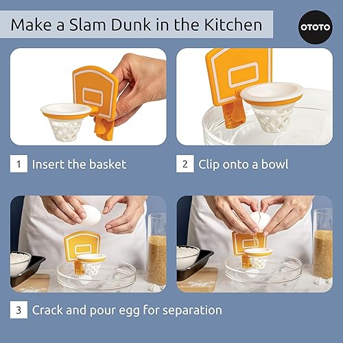 Miniatura 5 de NEW!! Dunk N' Egg Yolk Separator by OTOTO, Egg Separator Funny, Unique Kitchen Gadgets, Cool Kitchen Gadgets, Basketball Gifts, Funny Gifts, Kitchen