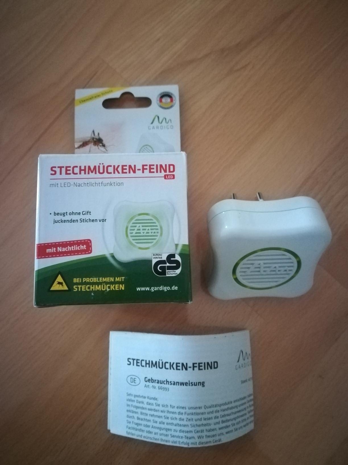 GARDIGO® Mückenstecker Steckdose Mückenabwehr für 25m² 7000 Hz Mückenvertreiber