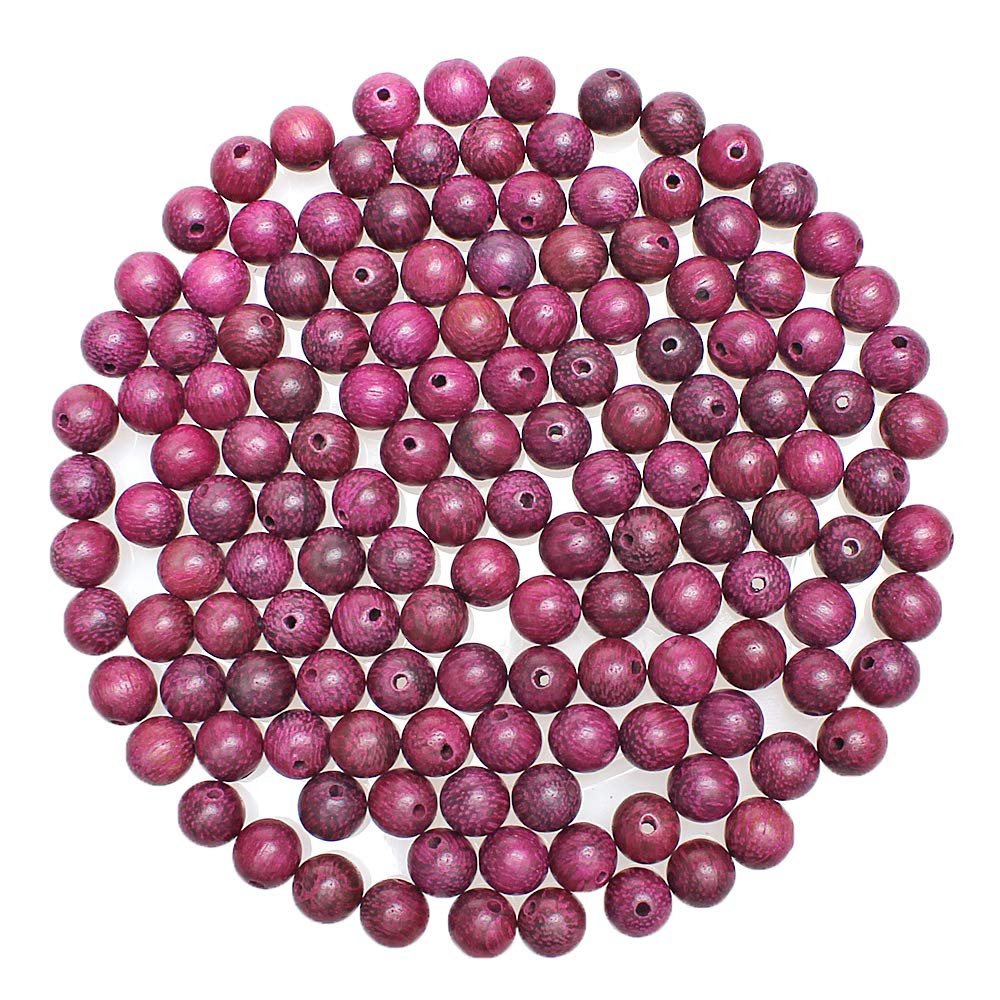 Perles en bois de santal violet 12mm pour bijoux Lot de 100