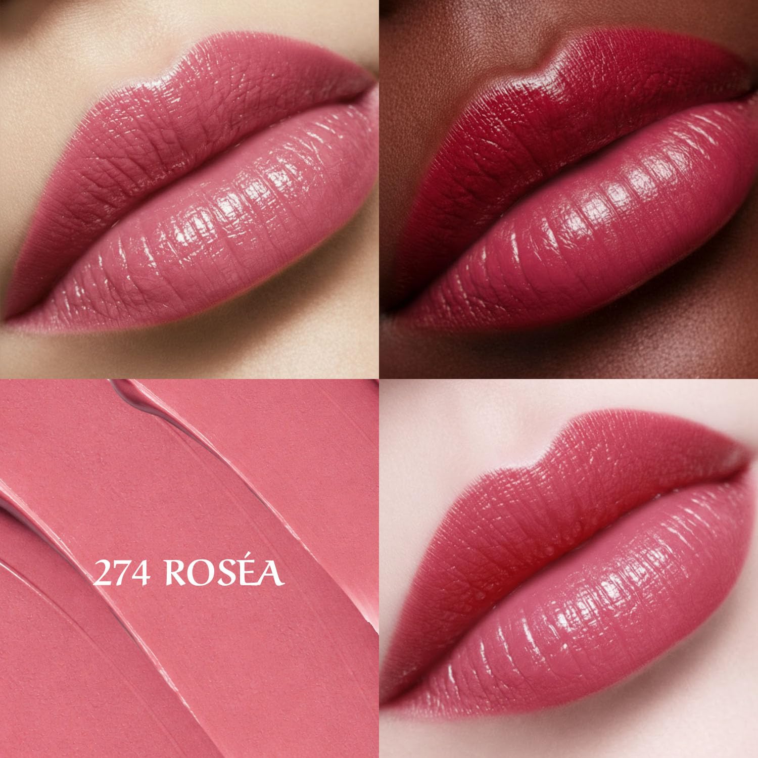 PARIS ROUGE de BIJOU Jewel Shine Lipstick – 274 ROSEA | Rosy Pink-Beige, Glossy Shine, Comfortable Hydration, Jewel Complex with Diamond • Ruby • Pearl Powders