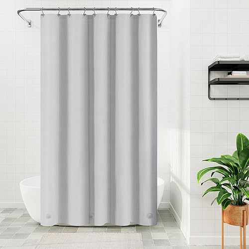 Miniatura 23 de Barossa Design - Forro de cortina de ducha blanco, PEVA de gama alta, libre de bisfenol A y de cloruro de polivinilo, sin olor químico, cortina
