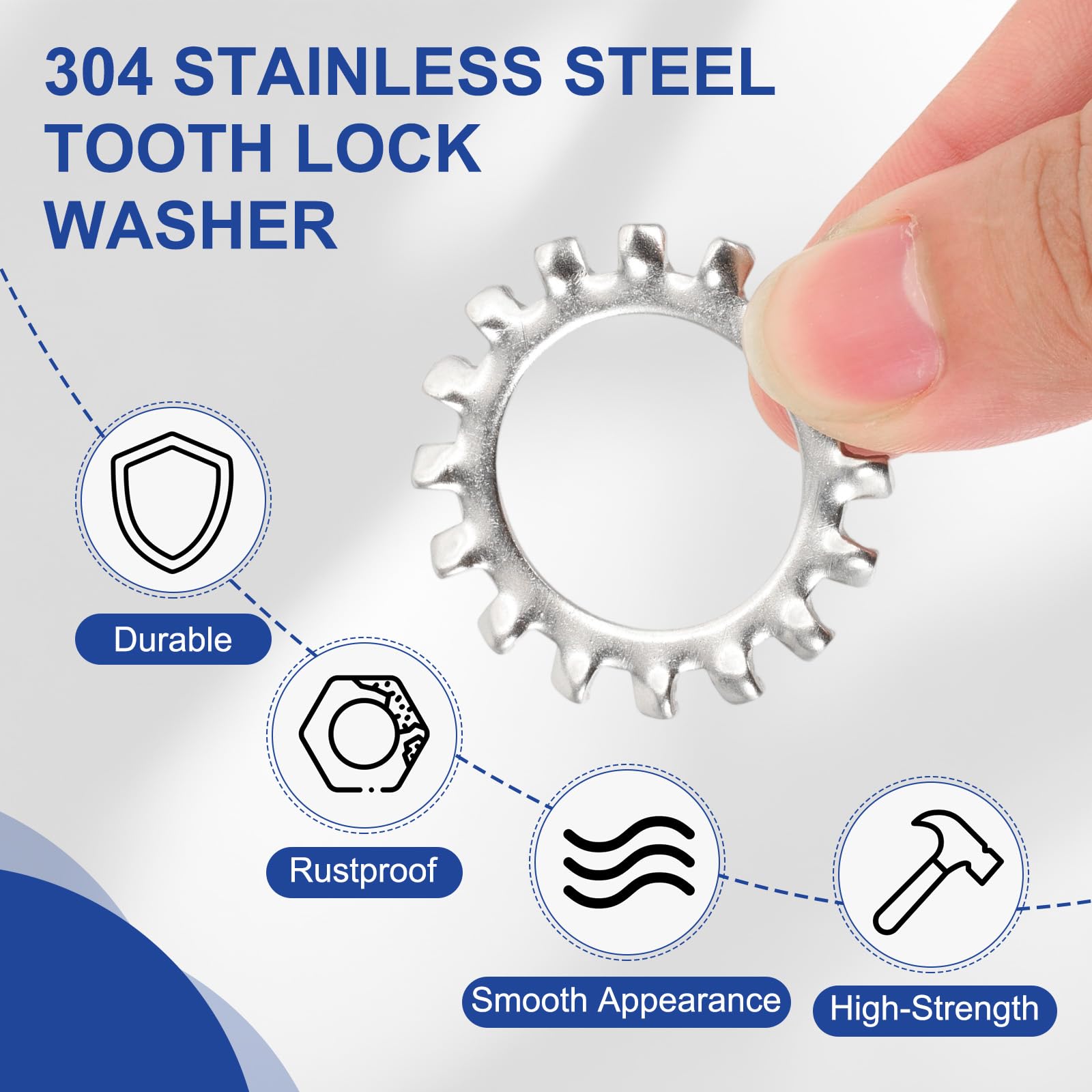 PATIKIL M24 External Tooth Lock Washer - Image 3