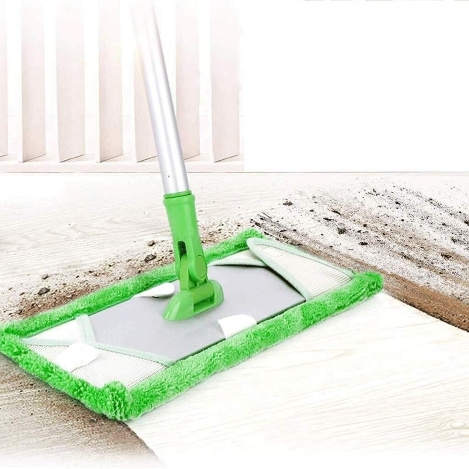 Mopas de Limpieza Suelos Fregona para Pisos De Madera Dura, Giratoria 360°, con Mango Extendido De Aluminio, Reutilizable Mopa Fregona