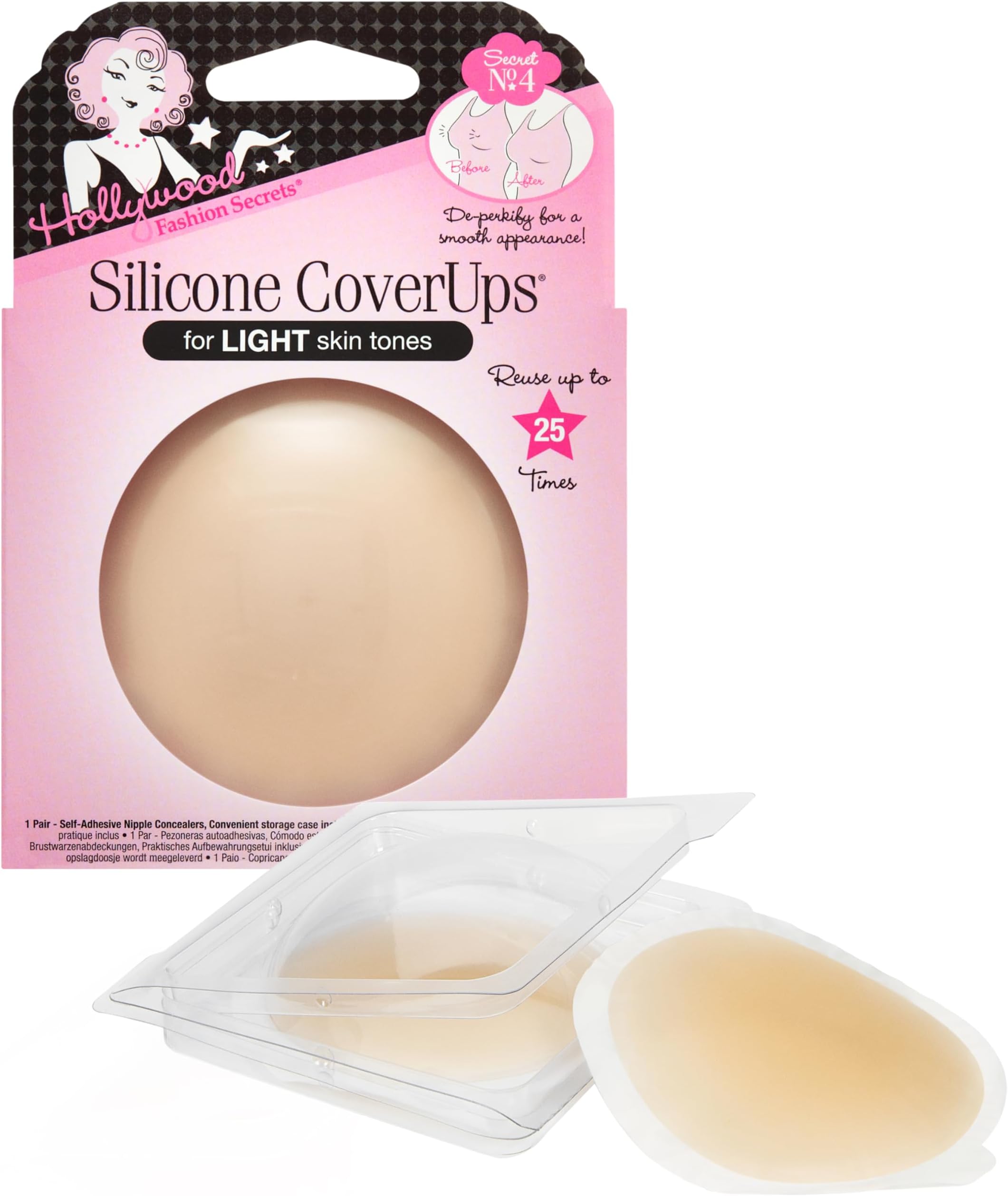 Hollywood Fashion Secrets Silicone Coverups, Light Shade