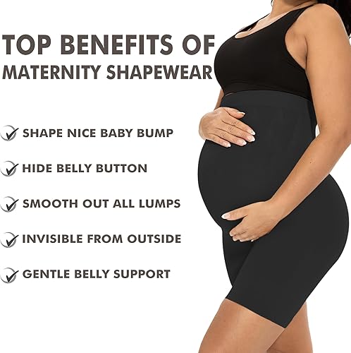 Miniatura 4 de Narcissus Bump Proud - Fajas moldeadoras sin costuras para maternidad, ropa interior a medio muslo - El embarazo debe tener