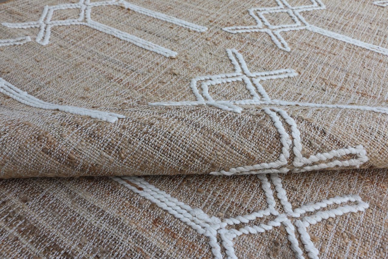 Avalon Handmade Natural Fiber Traditional Area Rug – Soft Texture, Durable Weave, Decorative Rug for Living Room & Bedroom