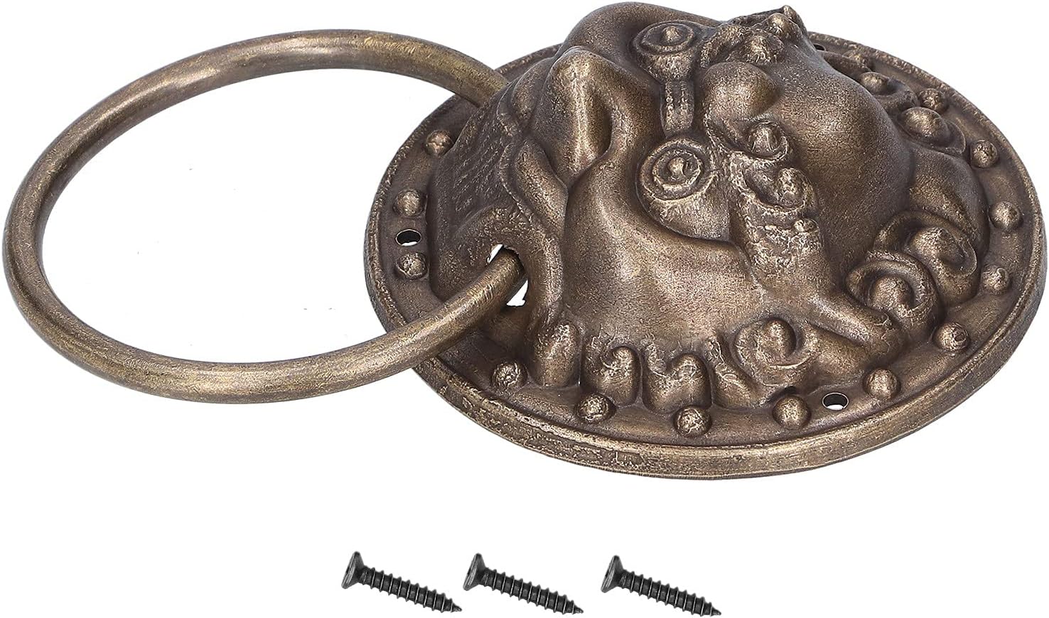 Antique Door Knockers Lion Head Brass Door Pull Retro Door Handle Home Decoration