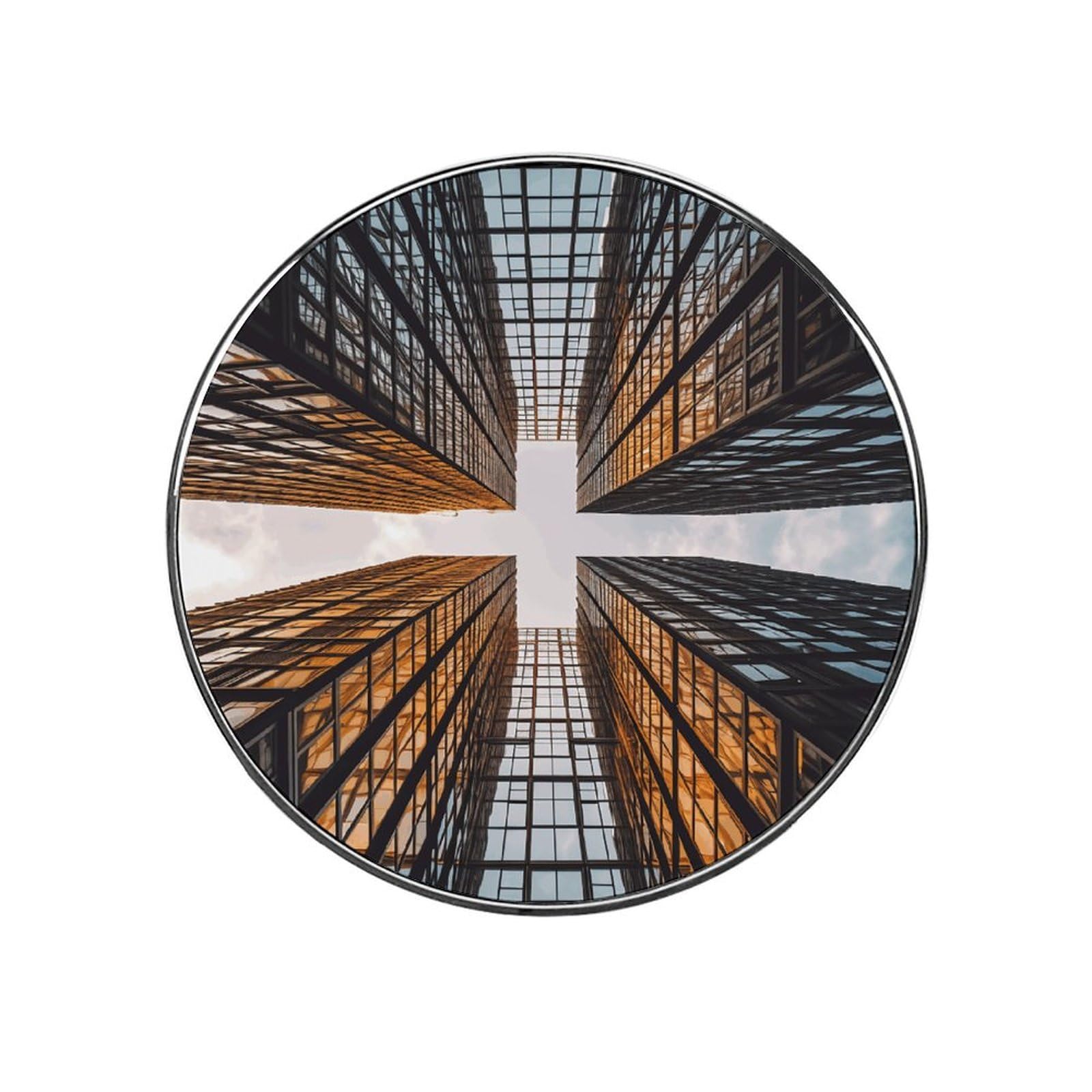Adfgyerh Style Skyscraper Looking Up At Sky Refrigerator Magnets Circular Design，Stickers Home Decorations，Fridge Magnets For Fridge Plant Lovers Kitchen Office Locker Whiteboard Car Garage Decor.