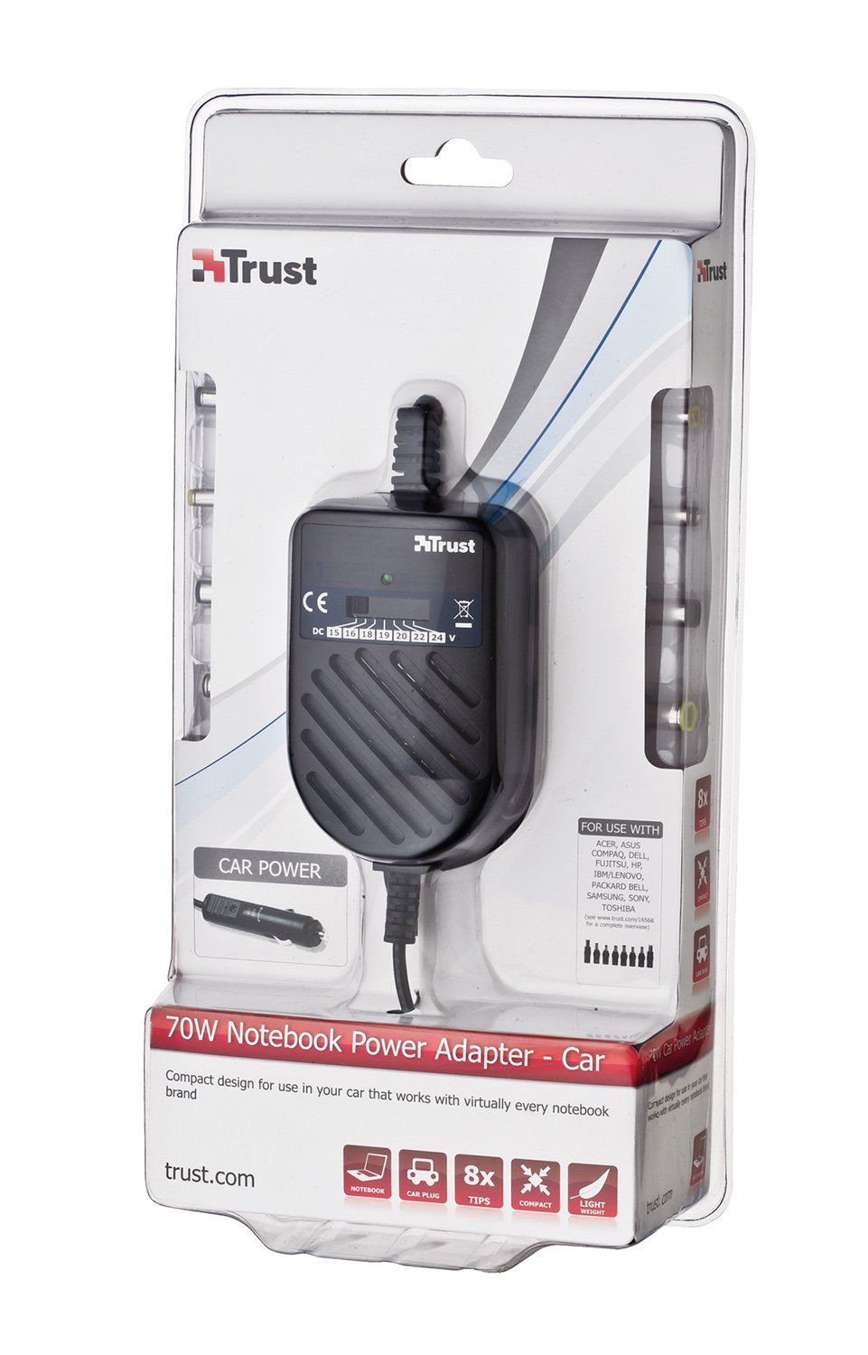 Trust 70W Notebook Power Adapter - Car