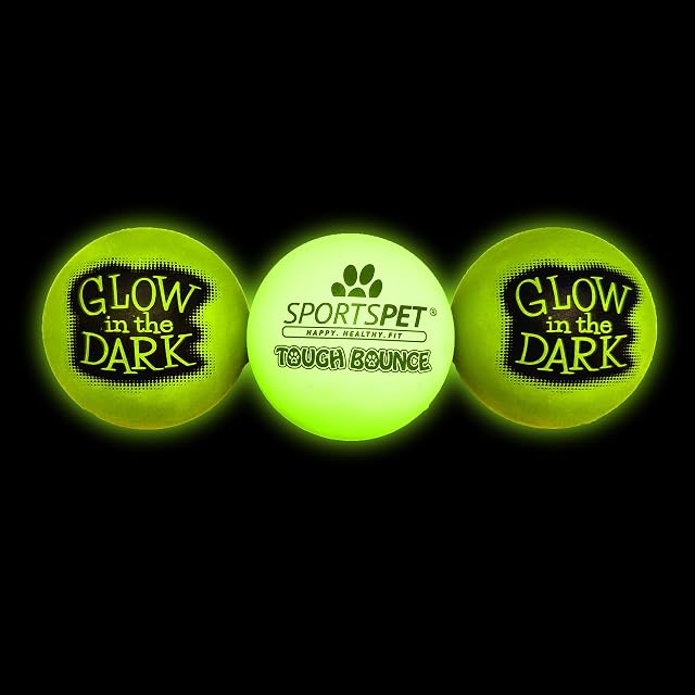 Foto 2 de 3 de SPORTSPET Tough Bounce - Pelotas de goma natural para perros, bolas de rebote resistentes altamente duraderas…