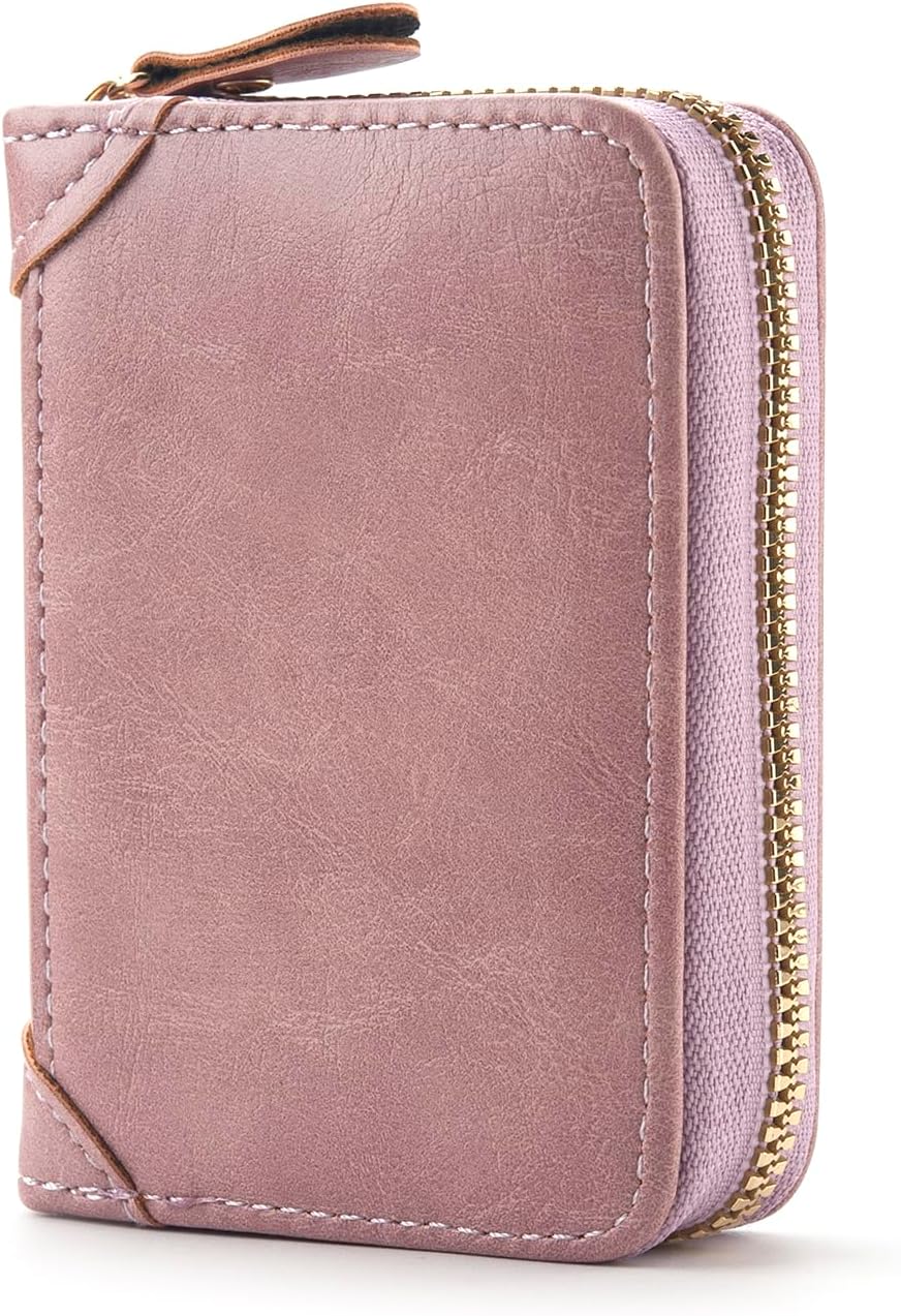 FACATH Credit Card Holder Genuine Leather RFID Blocking, 20