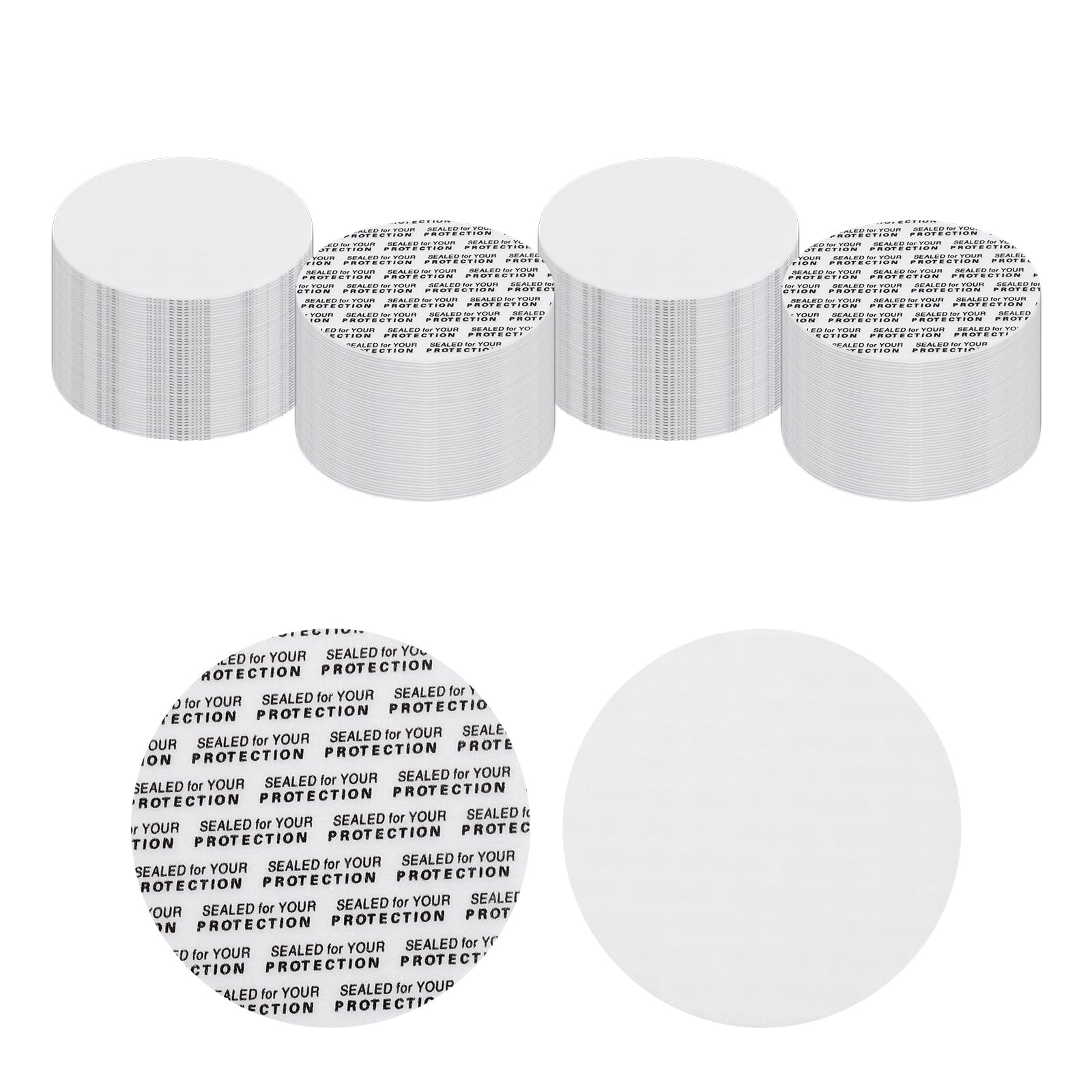 PATIKIL 52mm / 2.05" Foam Lid Liner, 200 Pcs Adhesive Round PS Pressure Sensitive Seals, Cap Liners Resistant Tamper for Plastic Glass Jar Bottle Cap Canning Vials Seals