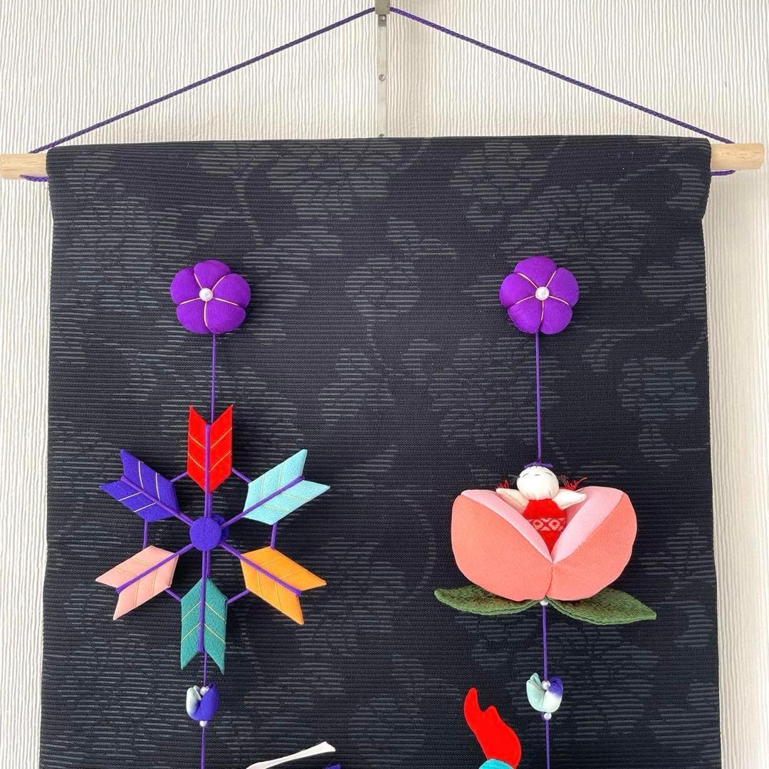 140 ちりめん細工 端午の節句タペストリー 吊るし飾り 古布 | つるし