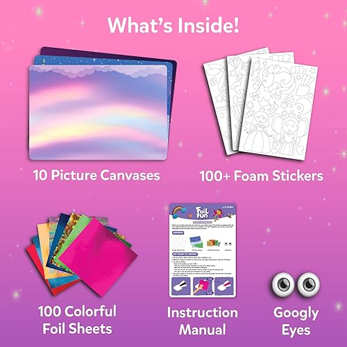 Vista 19 de Skillmatics Foil Fun - Vestir, arte sin desorden para niños, kits de manualidades y suministros, actividad creativa de bricolaje, juguetes de viaje
