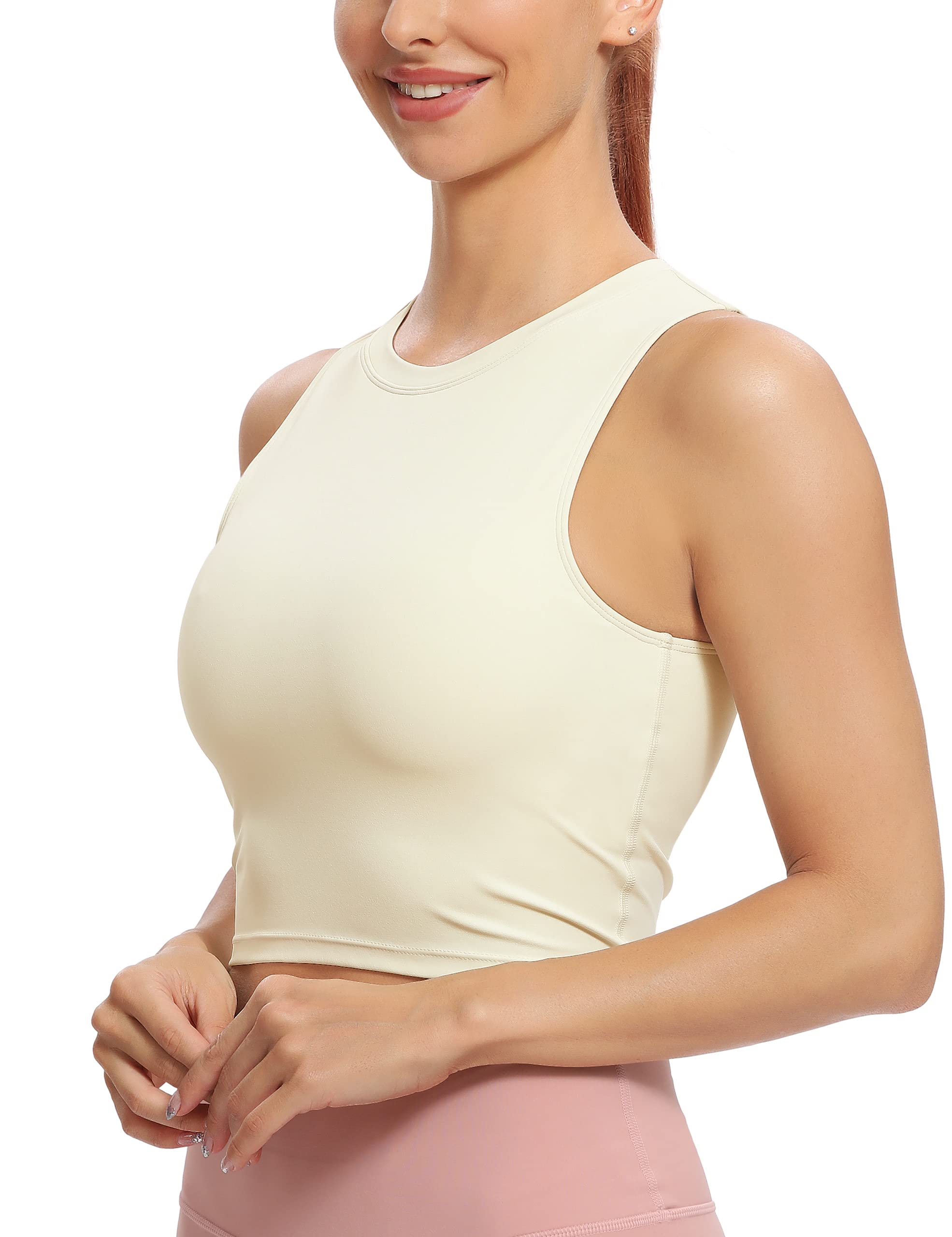 Natural Feelings Nudi - Sujetadores Deportivos para Mujer, con Relleno extraíble, sin Mangas, para Yoga, Fitness, Entrenamiento, ombliguera