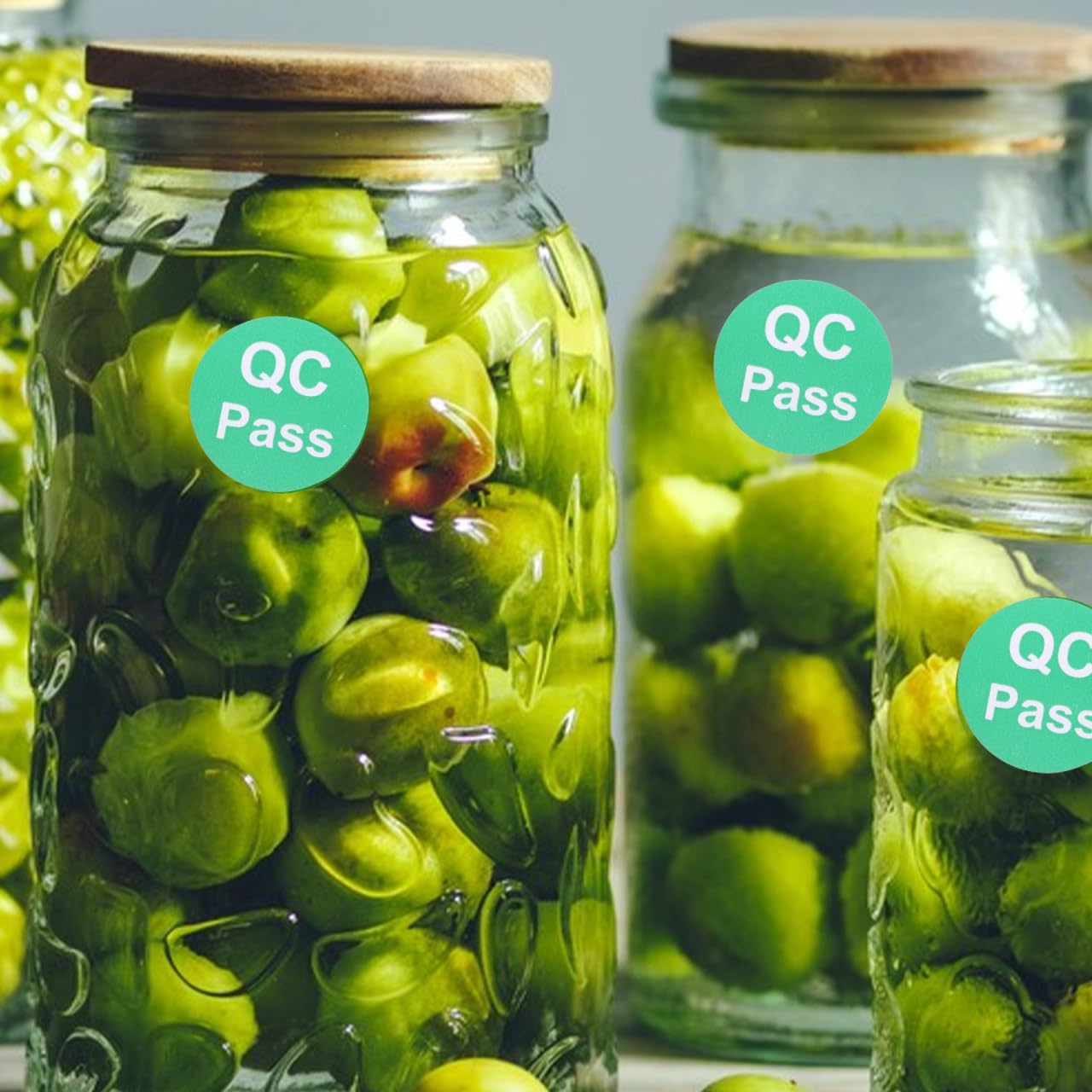 Étiquettes Autocollantes Qc Passé Rondes 2.5 Cm 1000 Pièces Stickers Adhésifs D'Entrepôt Pour Contrôle Qualité Et Expédition