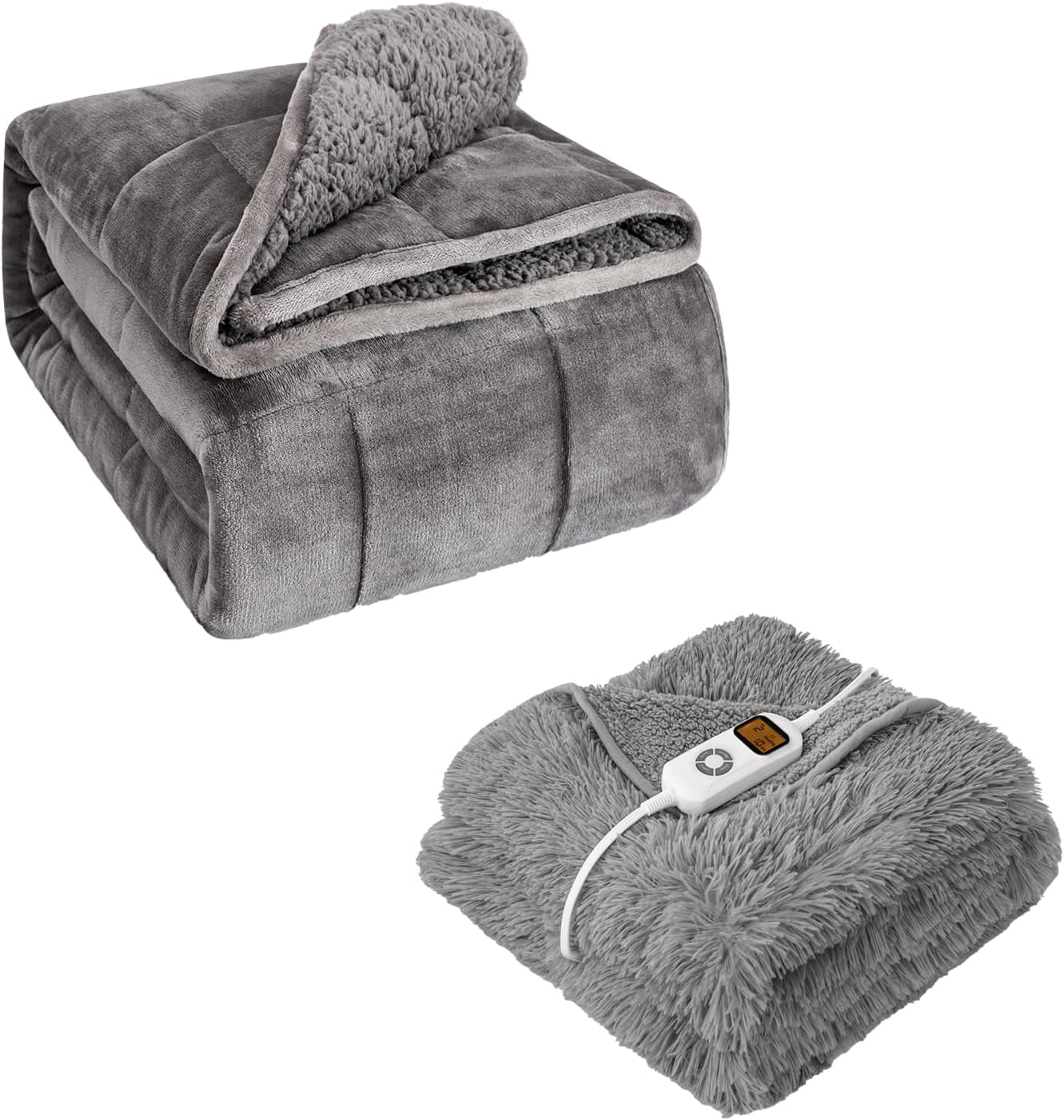 Uttermara 15 LBS Sherpa Weighted Blanket for Adult & Faux