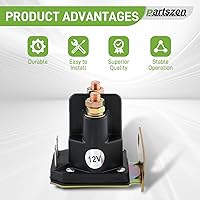 Vista 2 de GY22476 AUC15346 Solenoide de Arranque 12V para Tractor John Deere Z225 Z235 Z245 Z255 Z335E Z335M Z345M Z345R D100 D105 D110 D120 D125 D130 D140